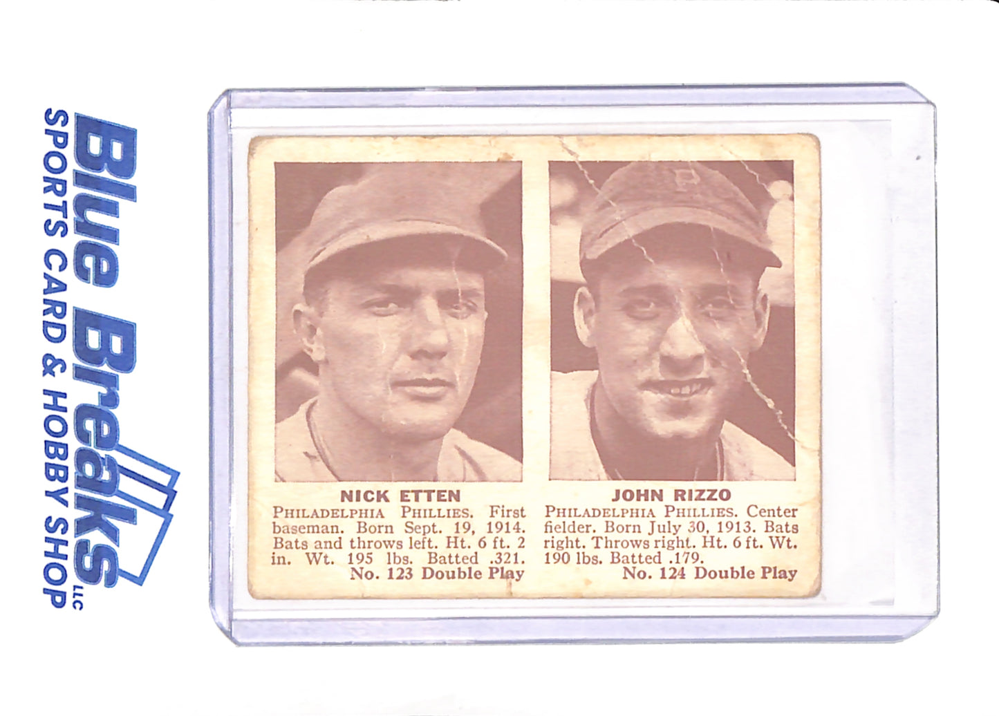 Nick Etten - John Rizzo - 1941 Double Play - Baseball - Philadelphia Phillies - # 123 - # 124