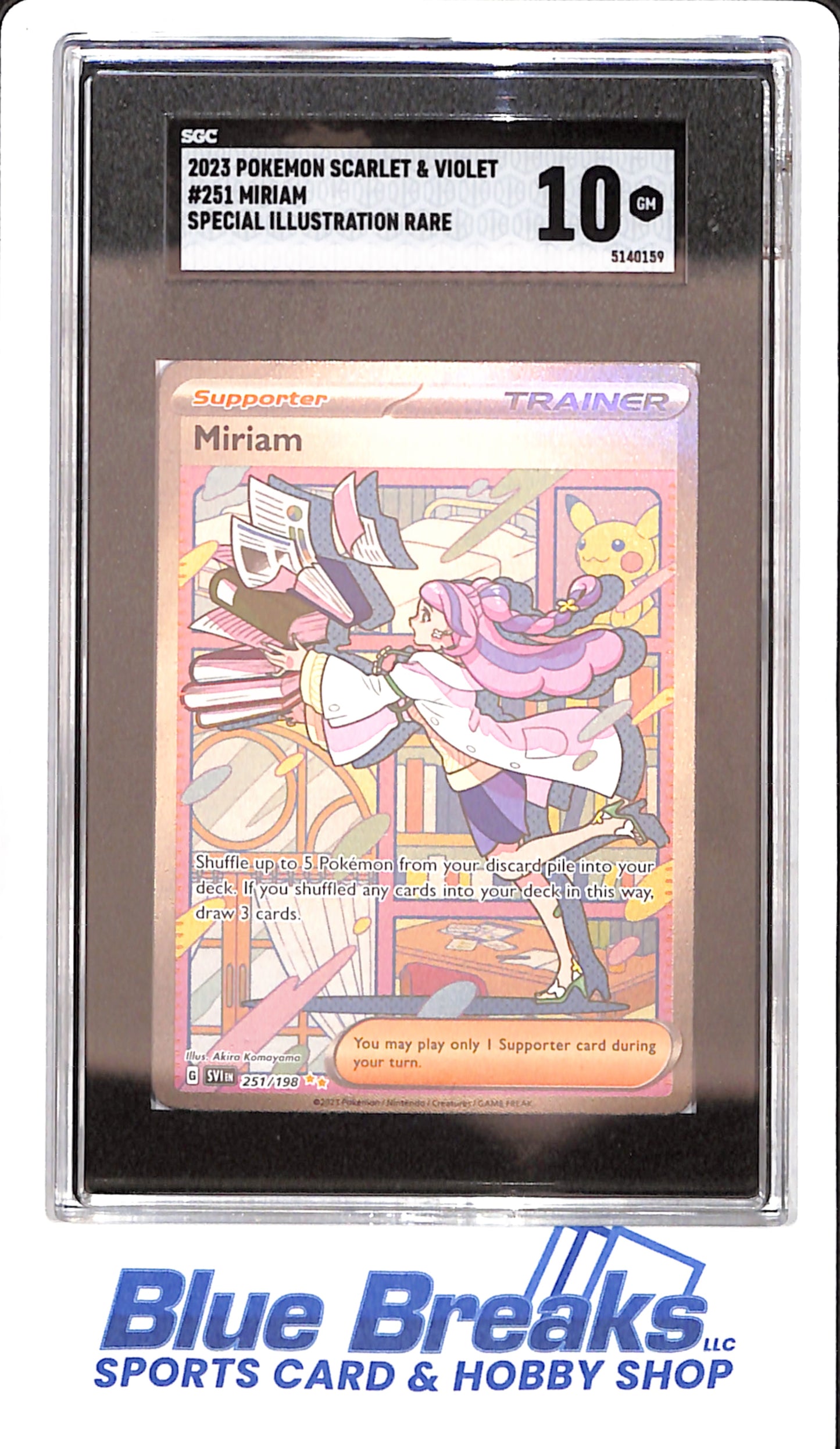 2023 Pokemon Scarlet & Violet - # 251 - Miriam Special Illustration rare - SGC 10