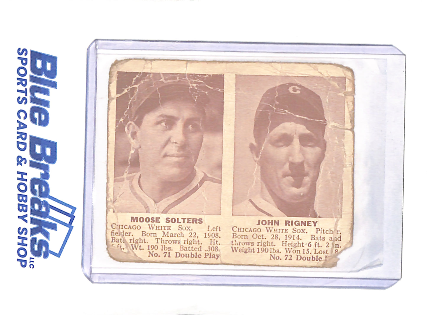 Moose Solters - John Rigney - 1941 Double Play - Baseball - Chicago White Sox - # 71 - # 72