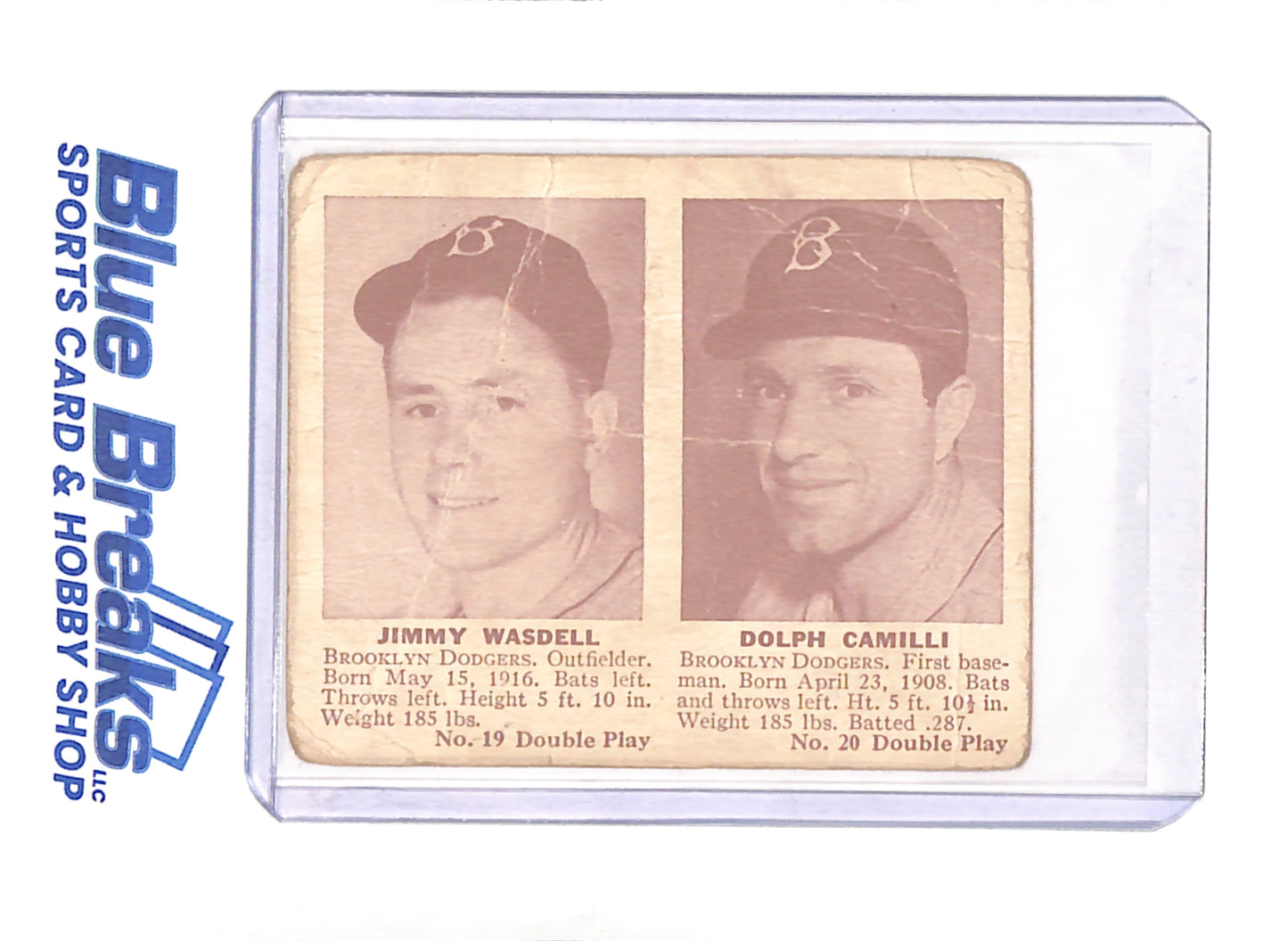 Jimmy Wasdell - Dolph Camilli - 1941 Double Play - Baseball - Brooklyn Dodgers - # 19 # 20