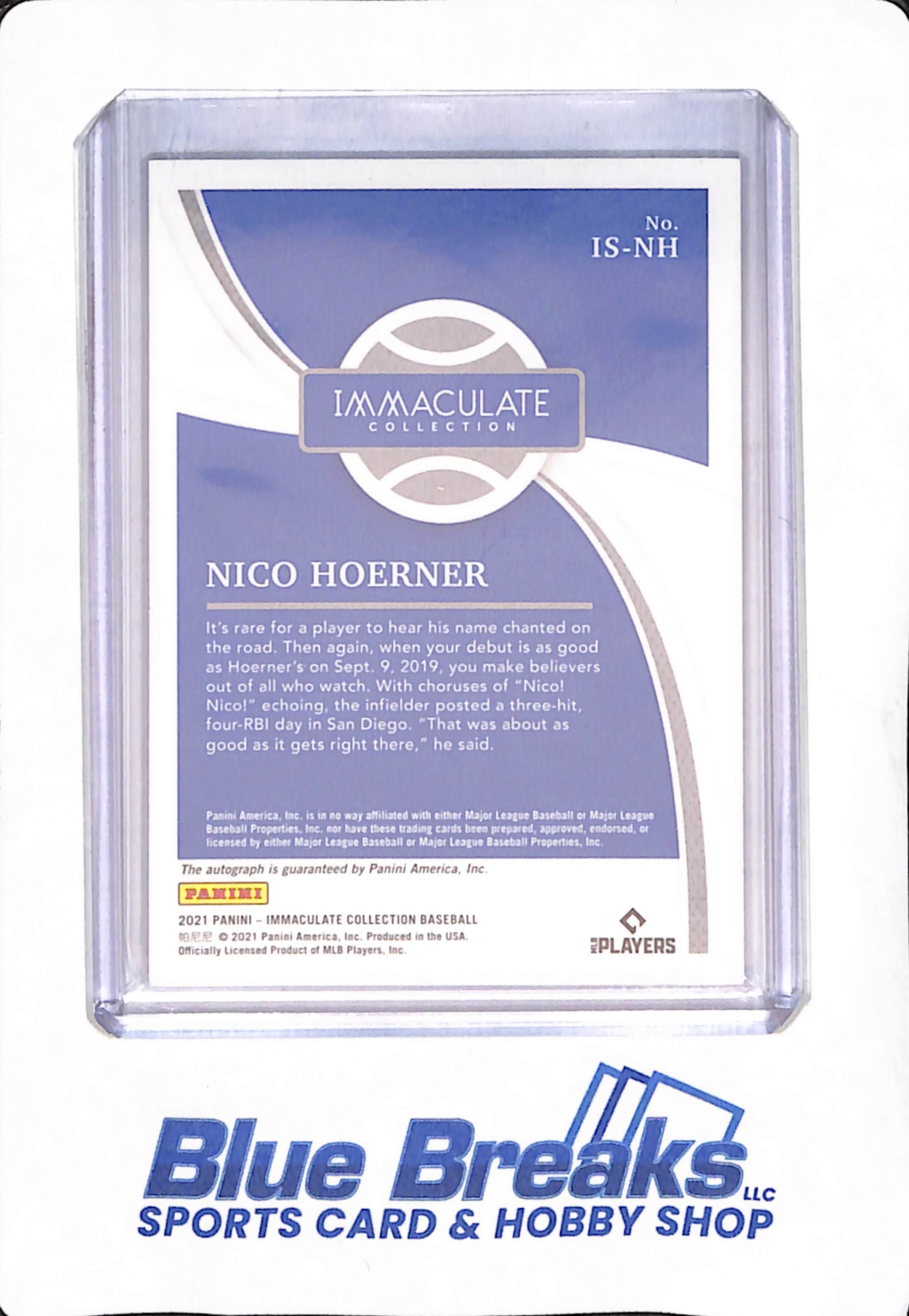 2021 Panini Immaculate - Nico Hoerner - Baseball - Chicago Cubs - 15/25 - Autographed - # IS-NH