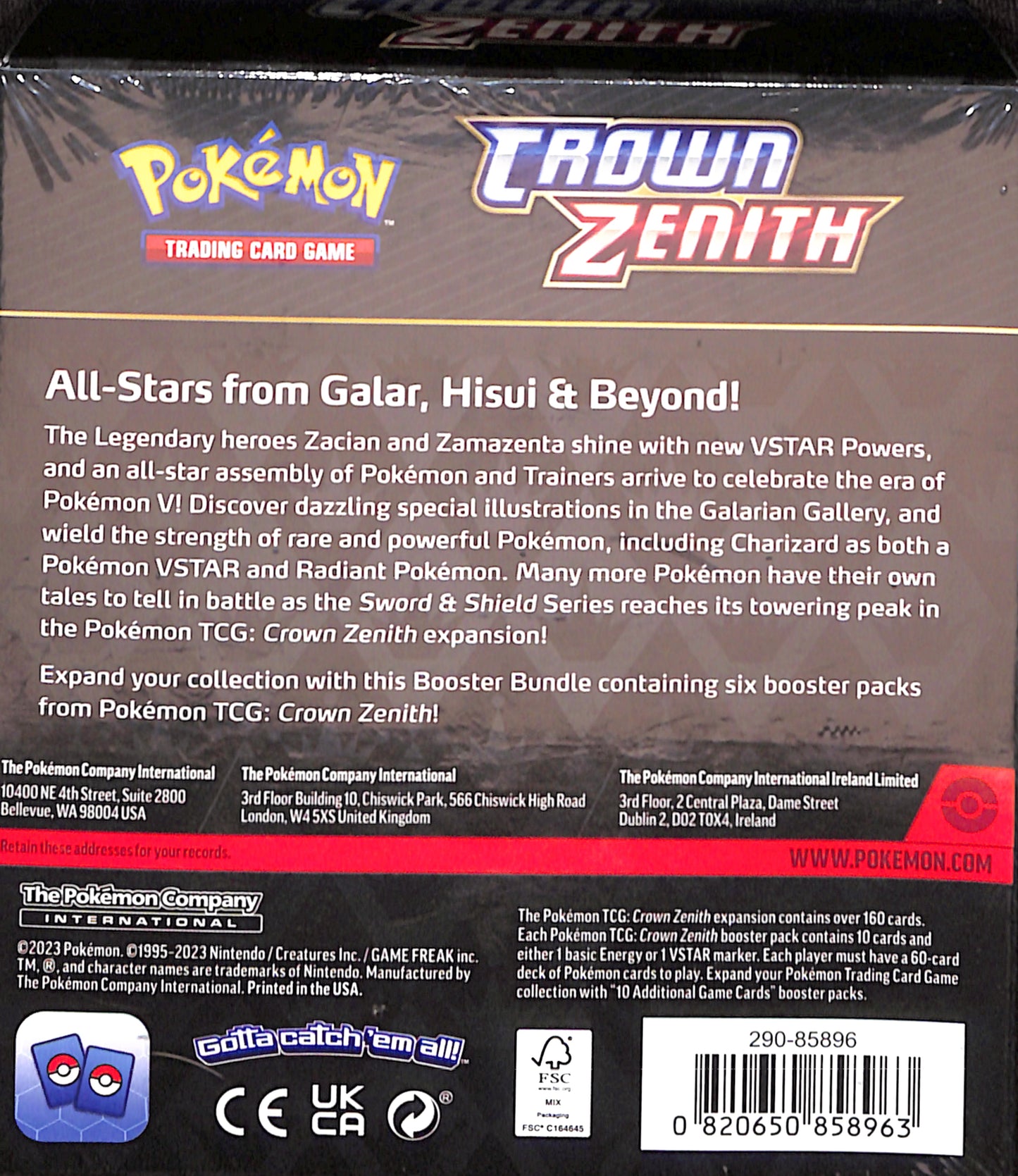 Pokemon Crown Zenith Booster Bundle - Sealed Wax