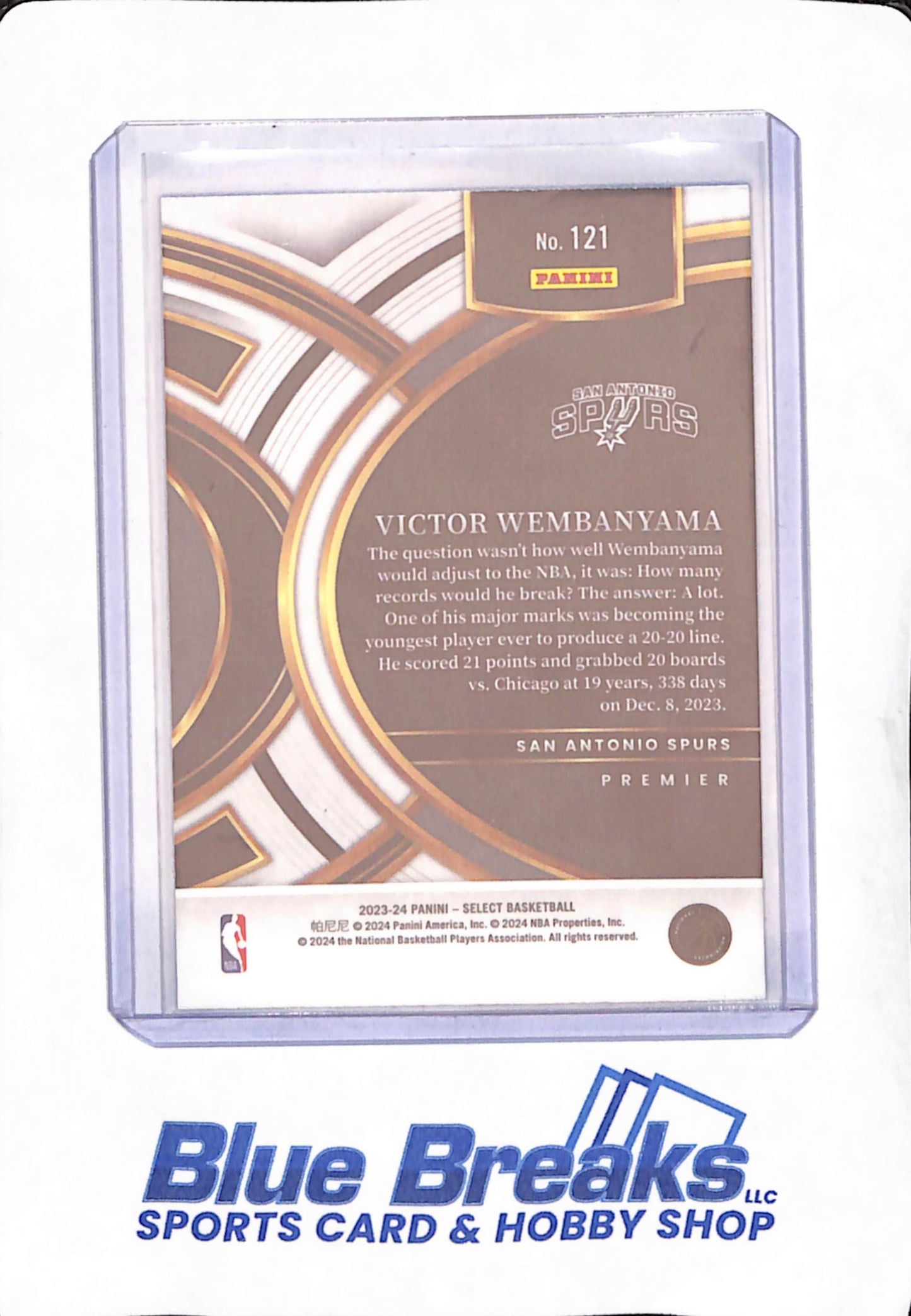2023-24 Panini Select - Victor Wembanyama - San Antonio Spurs - Blue - RC - #121