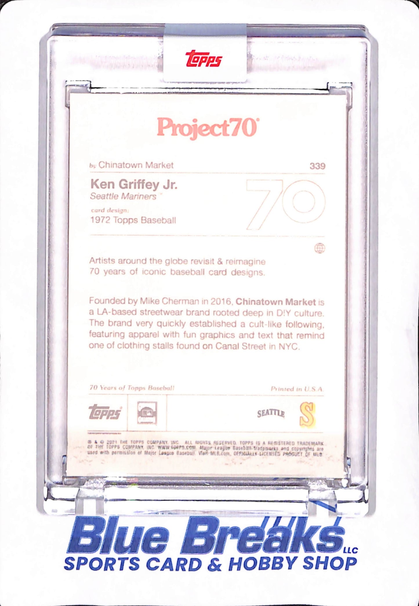 2021 Topps - Project 70 - Ken Griffey Jr. - by Chinatown Market - Seattle Mariners - Baseball - #339