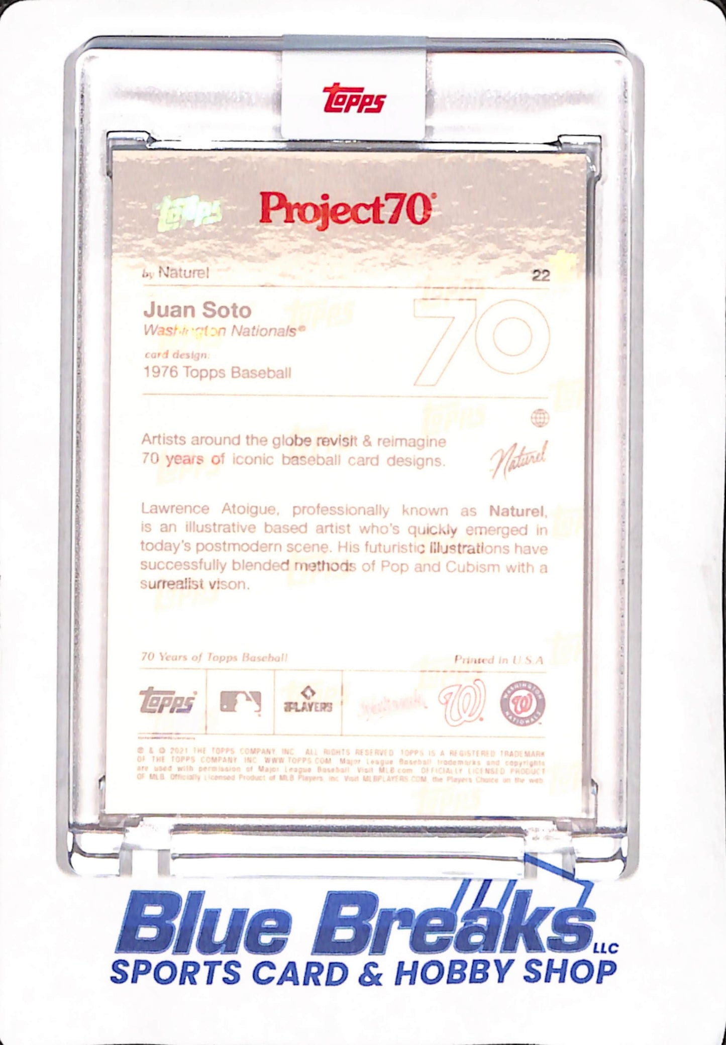 2021 Topps - Project 70 - Juan Soto - by Naturel - Washington Nationals - Baseball - #22