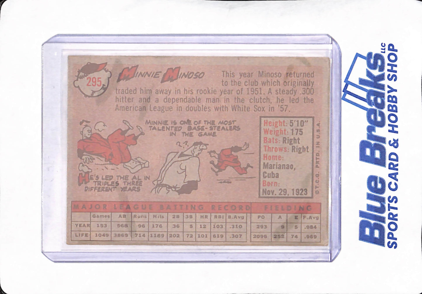 1958 Topps - Minnie Minoso - Cleveland Indians - Baseball - #295