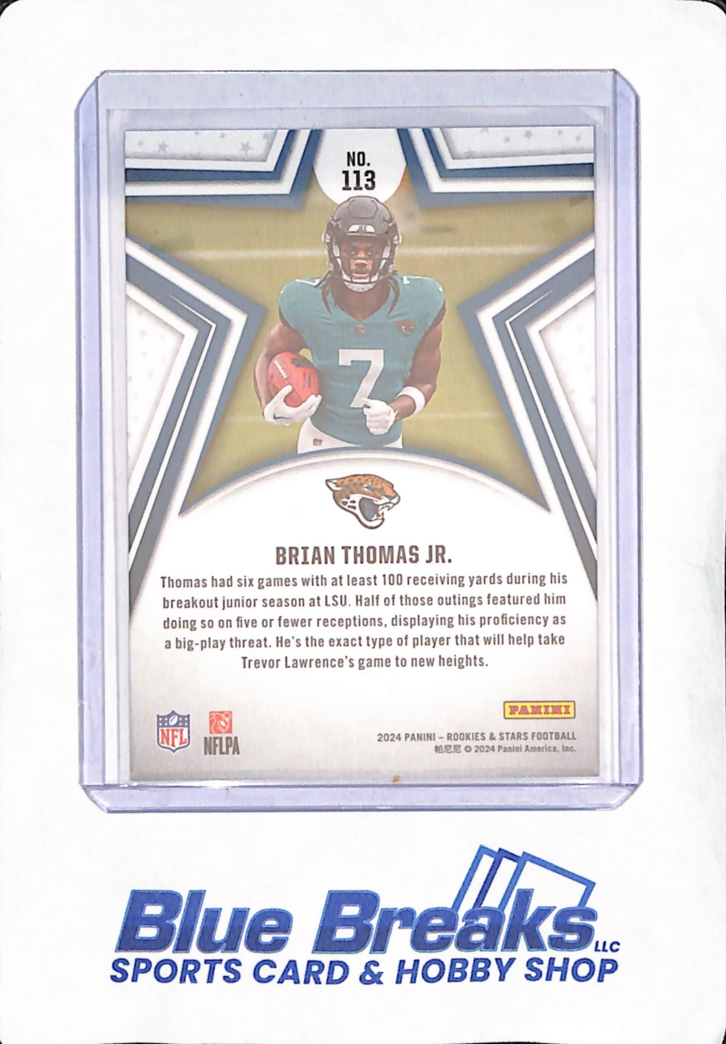 2024 Panini Rookies & Stars - Brian Thomas Jr. - Jacksonville Jaguars - Football - RC - #113