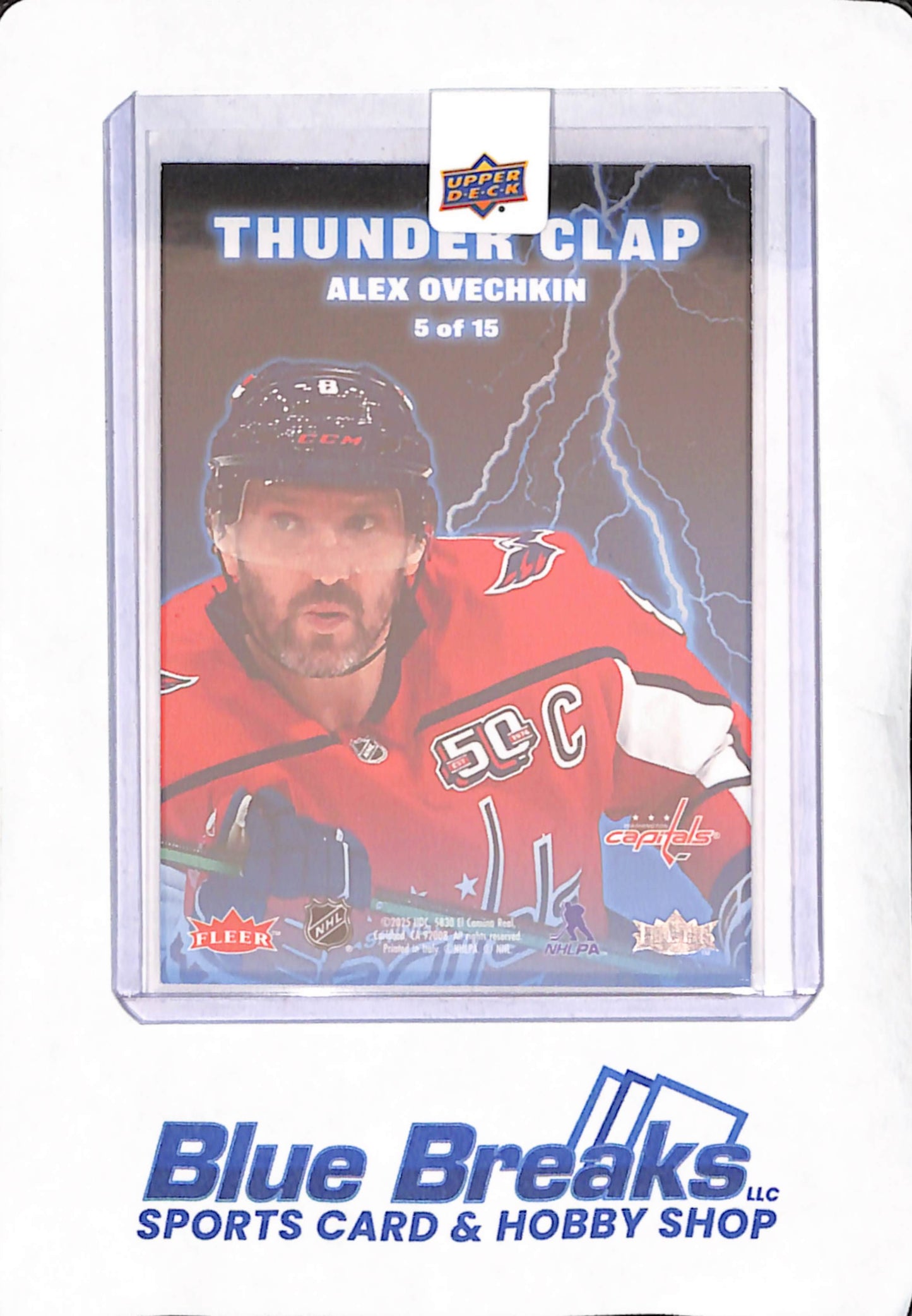 2025 Upper Deck - Fleer Ultra - Thunder Clap - Alex Ovechkin - Washington Capitals - Hockey - 5 of 15