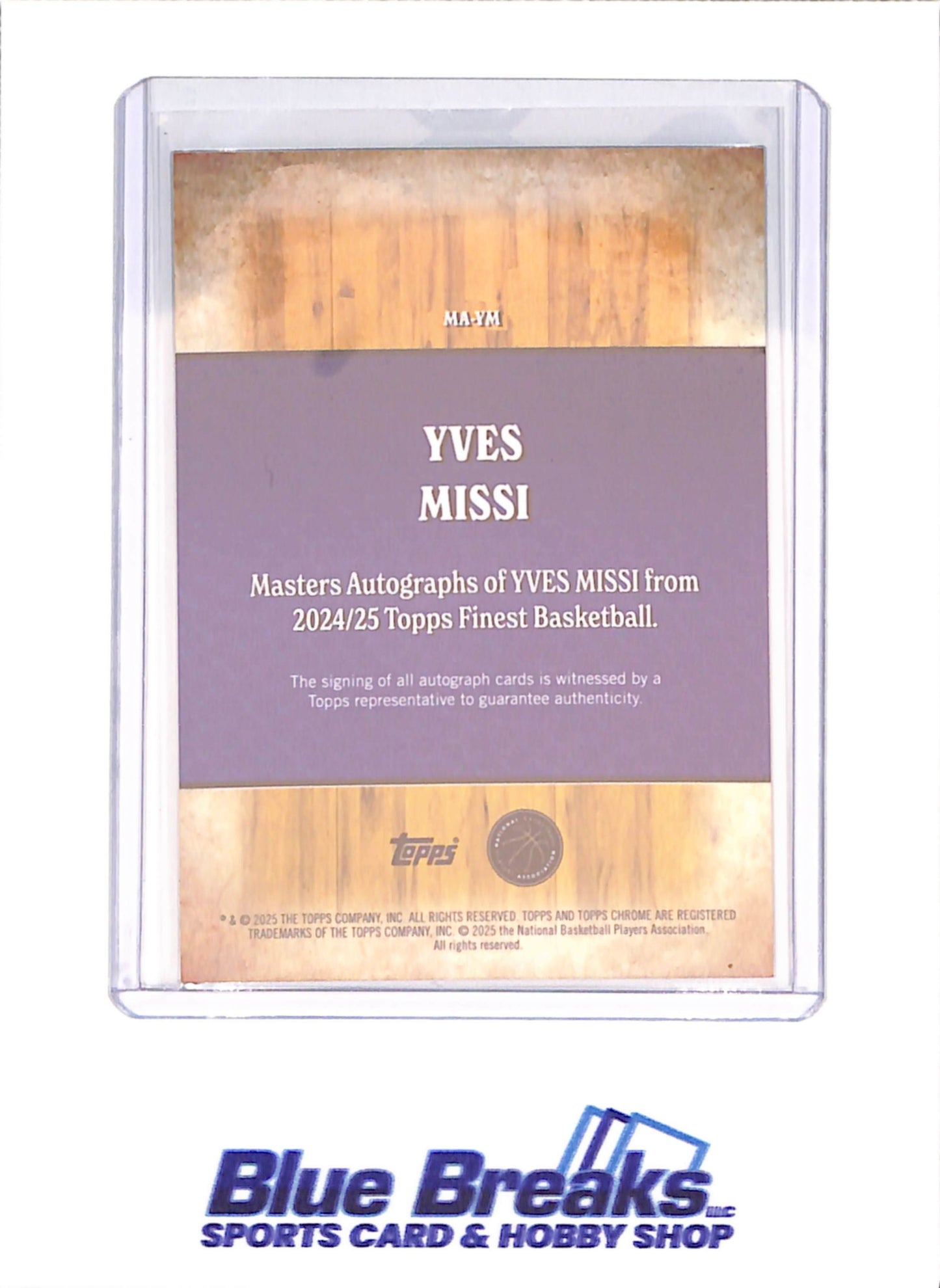 2025 Topps Finest Basketball - Yves Missi -RC - Autograph - 17/75 - New Orleans Pelicans - Basketball - #MA-YM
