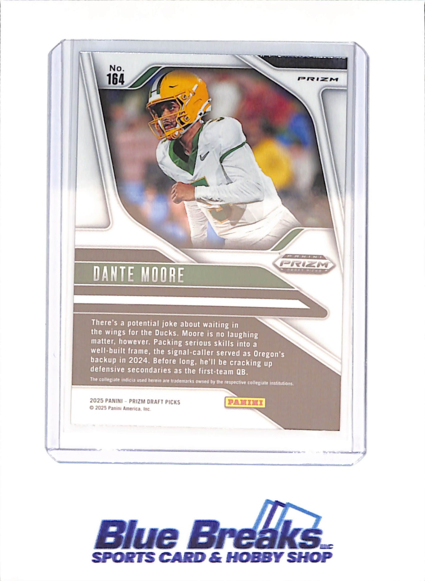 2025 Panini Prizm Draft Picks - Dante Moore - Rated Prospect Green - Oregon Ducks - Football - #164
