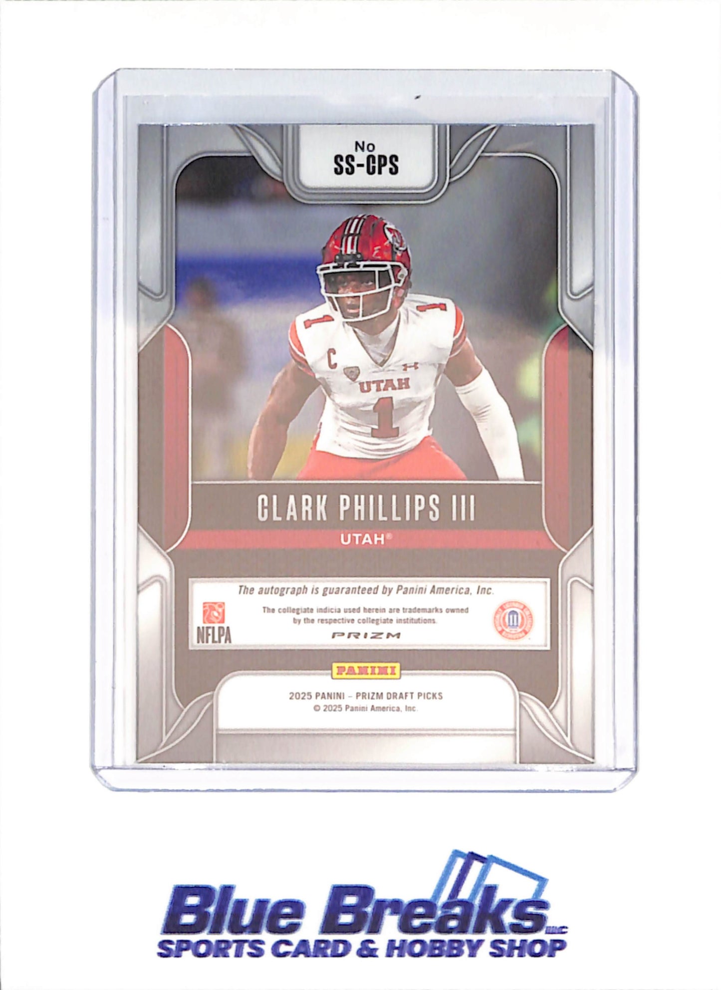 2025 Panini Prizm Draft Picks - Clark Phillips III - Sensational Signatures - Utah - Football - #SS-CPS