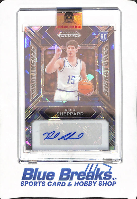 2024 Prizm Draft Picks - Reed Sheppard - Houston Rockets - #SS-RSP - 44/75 - Blue Sensational Signatures