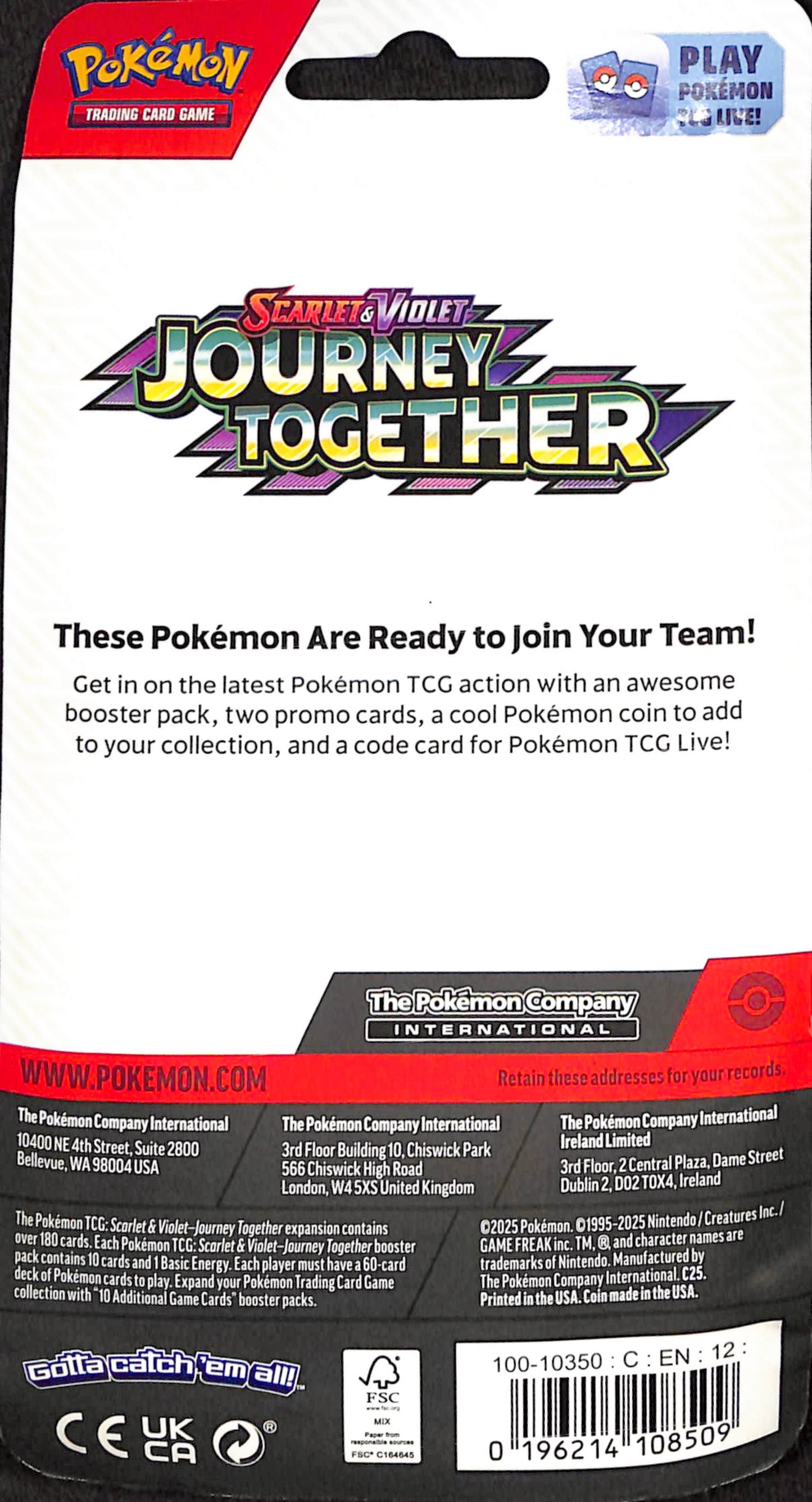 Pokemon Scarlet & Violet: Journey Together Booster Blister Pack (Melmetal) (Archaludon) - Sealed Wax