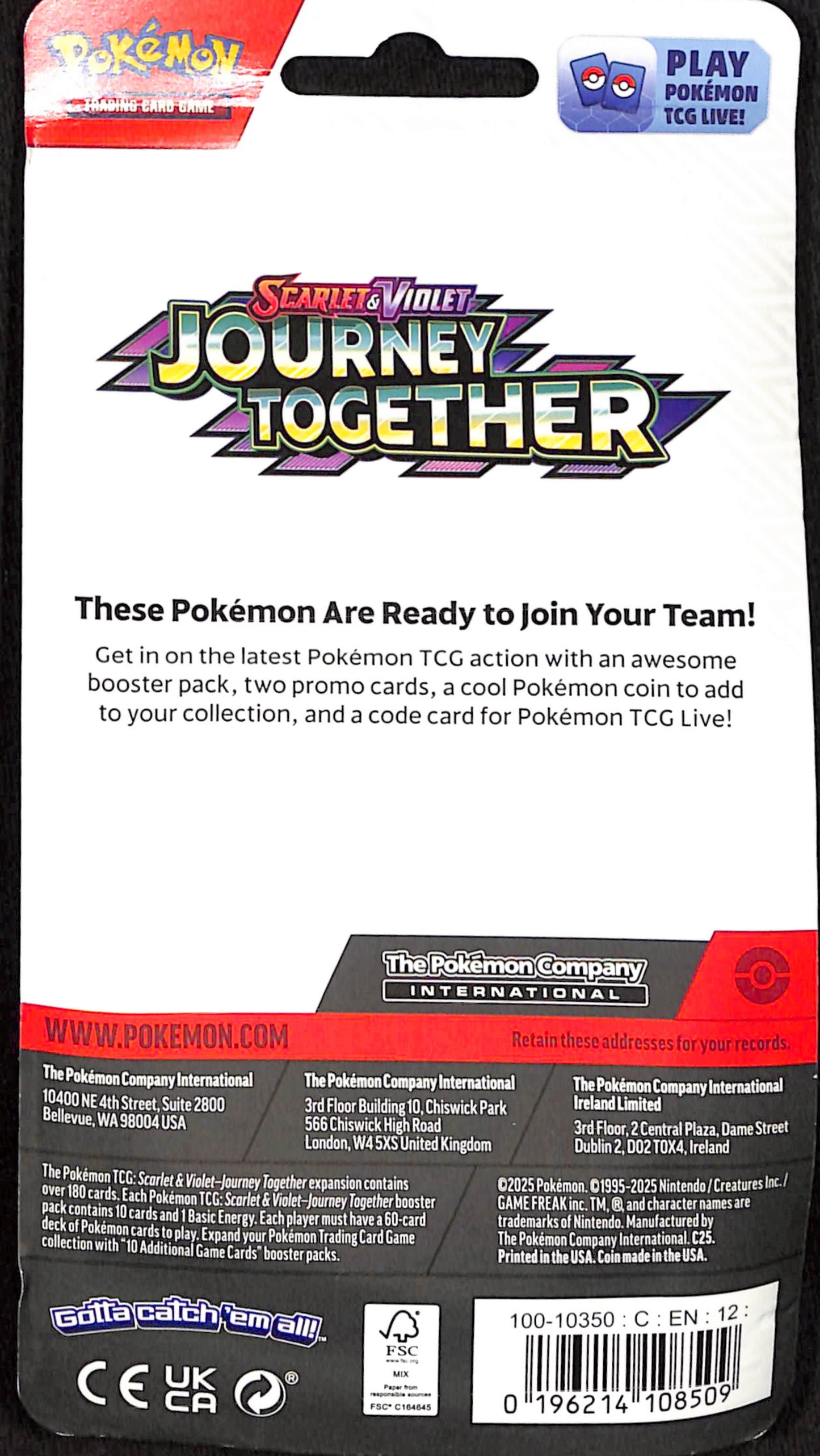 Pokemon Scarlet & Violet: Journey Together Booster Blister Pack (Melmetal) (Archaludon) - Sealed Wax