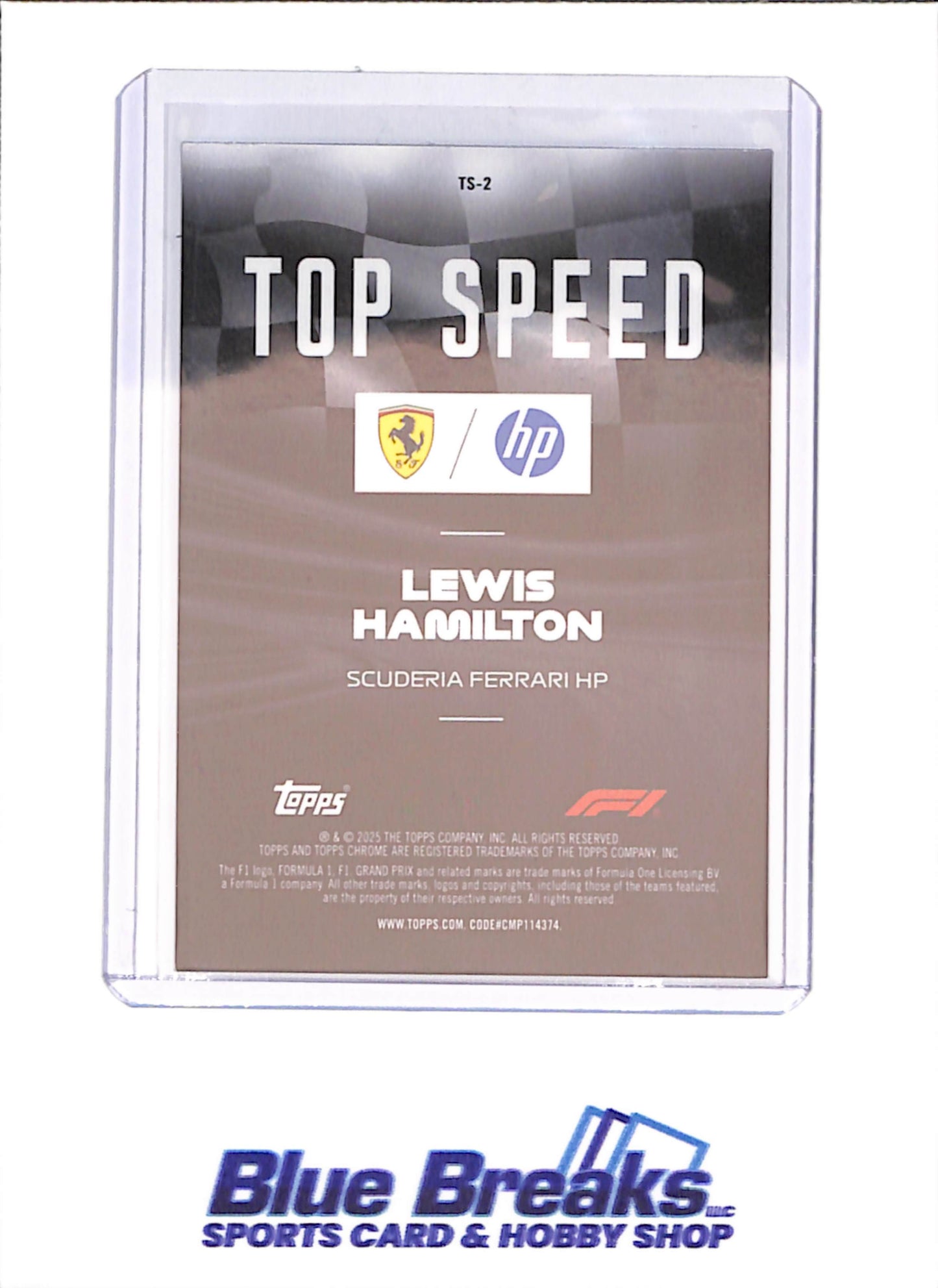 2025 Topps Chrome F1 - Lewis Hamilton - Top Speed - 4/25 - Orange Refractor - Scuderia Ferrari - Formula 1 - #TS-2