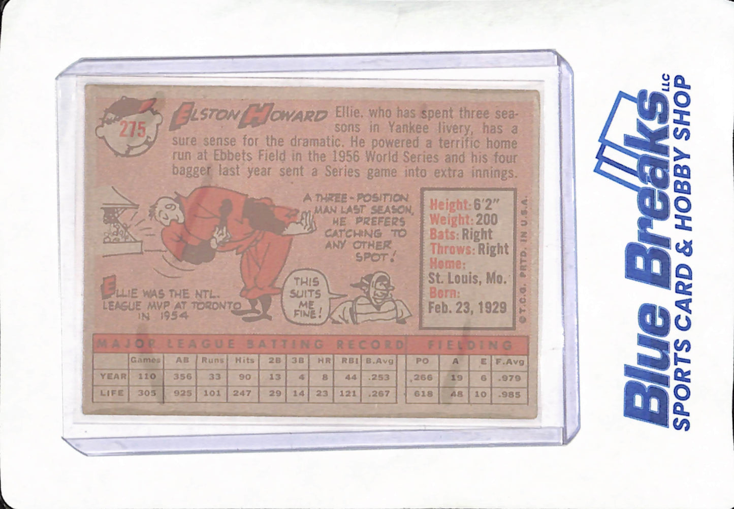 1958 Topps - Elsto Howard - New York Yankees - Baseball - #275