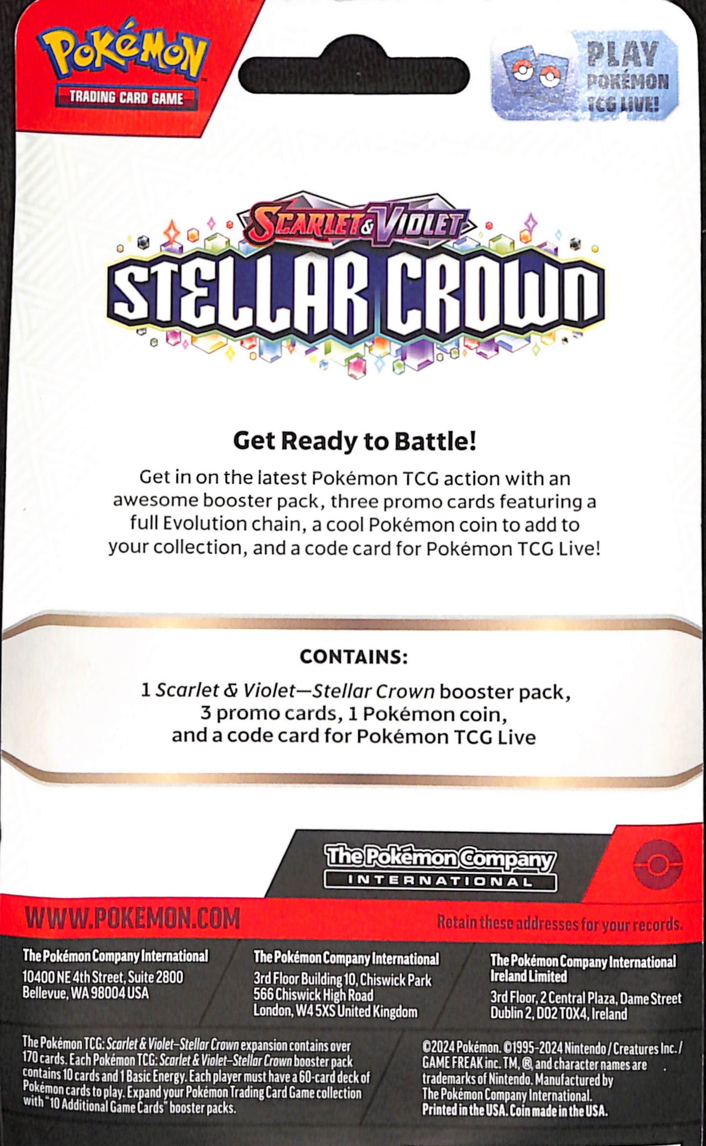 Pokemon Stellar Crown Premium Checklane Blister - Sealed Wax