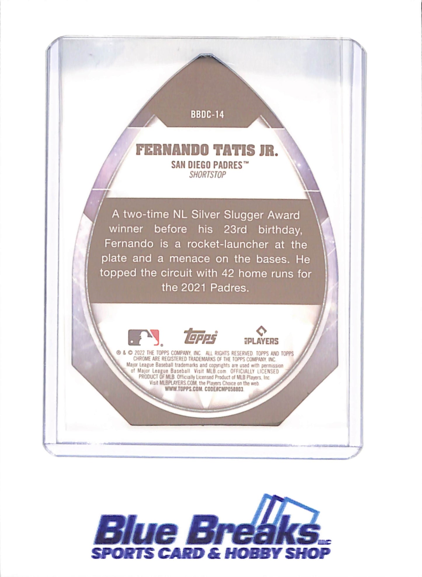 2022 Topps Chrome Ben Baller - Fernando Tatis Jr - Die-Cut - San Diego Padres - Baseball - #BBDC-14
