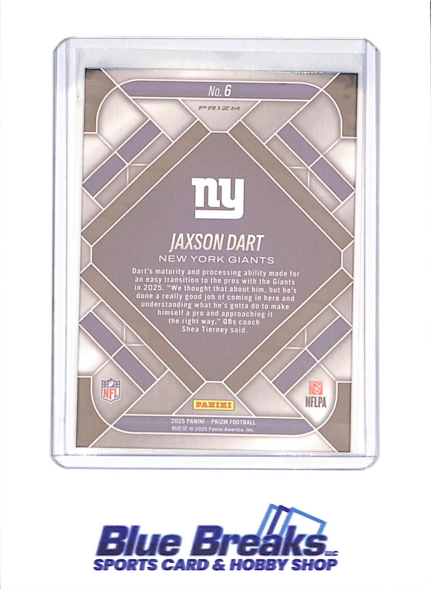 2025 Panini Prizm - Jaxson Dart - RC - Emergent - Green Wave - New York Giants - Football - #6