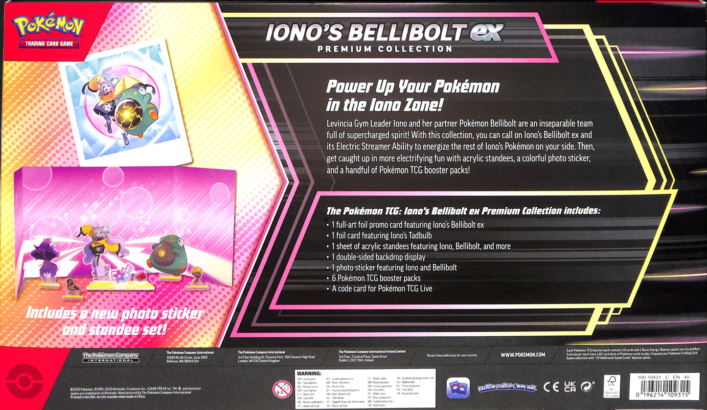 Pokemon Iono's Bellibolt ex Premium Collection - Sealed Wax