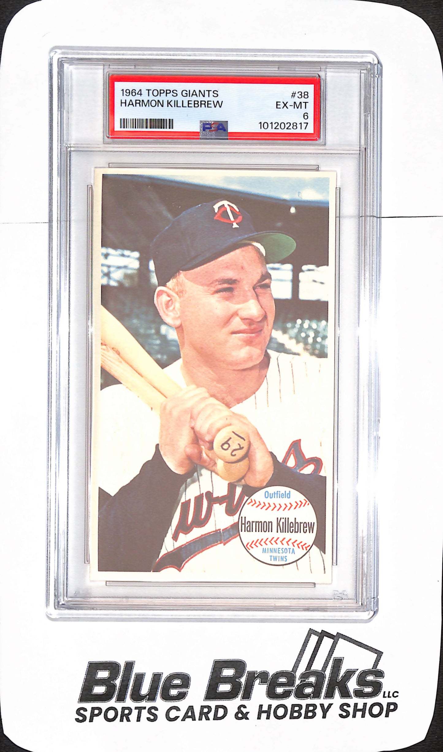 1964 Topps Giants - Harmon Killebrew - Minnesota Twins - Baseball - PSA 6 - #38