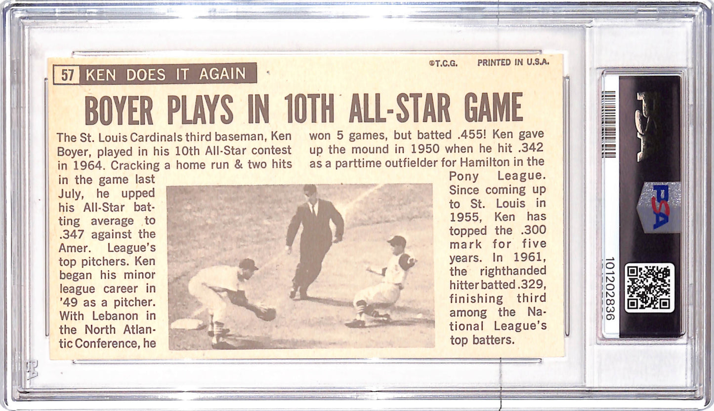 1964 Topps Giants - Ken Boyer - St. Louis Cardinals - Baseball - PSA 5 - #57