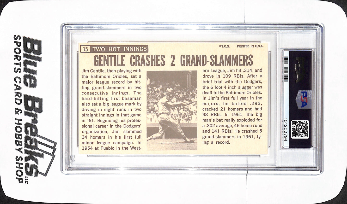 1964 Topps Giants - Jim Gentile - Kansas City Athletics - Baseball - PSA 5 - #15