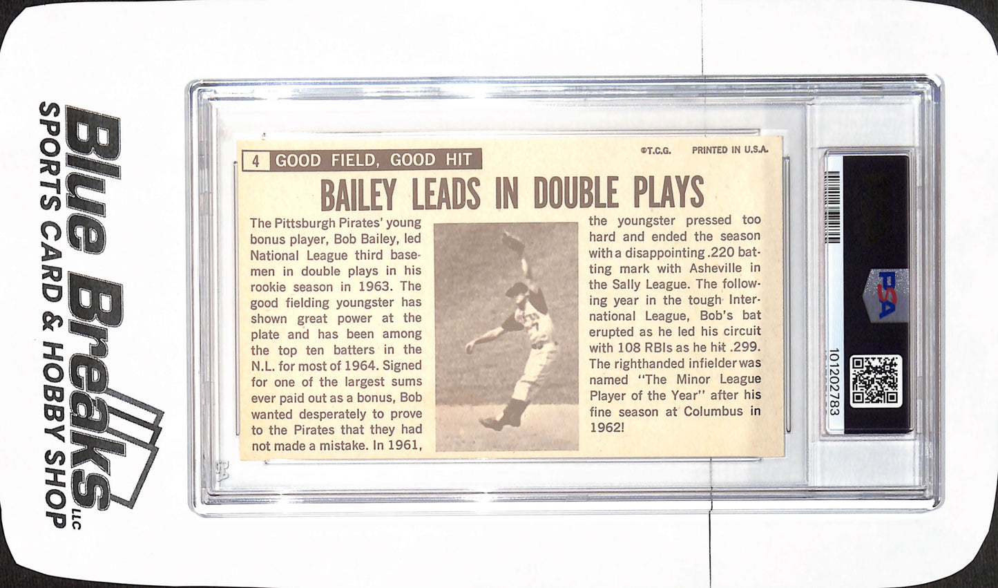 1964 Topps Giants - Bob Bailey - Pittsburgh Pirates - Baseball - PSA 8 - #4