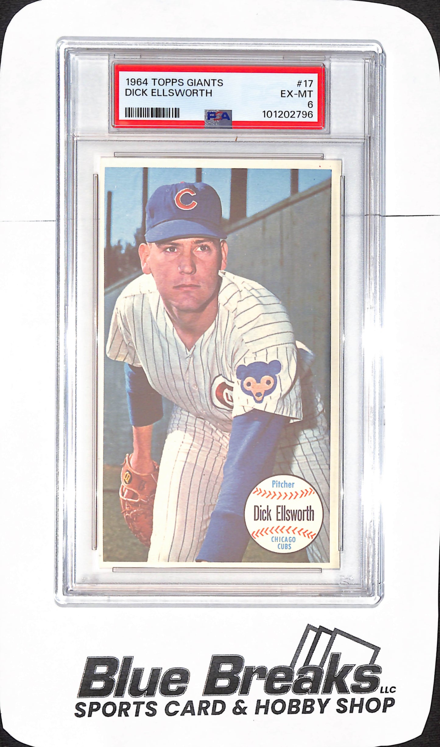 1964 Topps Giants - Dick Ellsworth - Chicago Cubs - Baseball - PSA 6 - #17