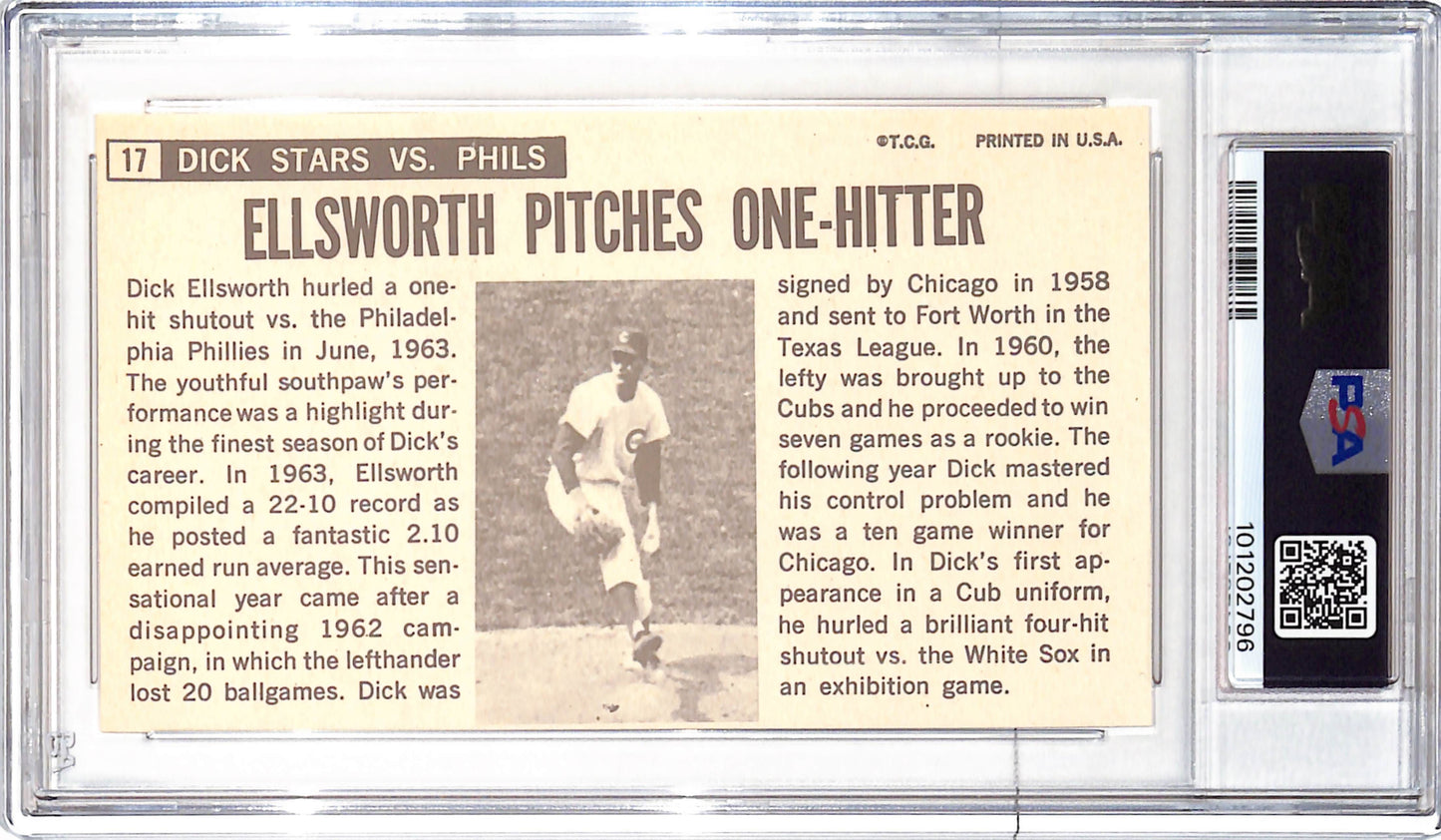 1964 Topps Giants - Dick Ellsworth - Chicago Cubs - Baseball - PSA 6 - #17