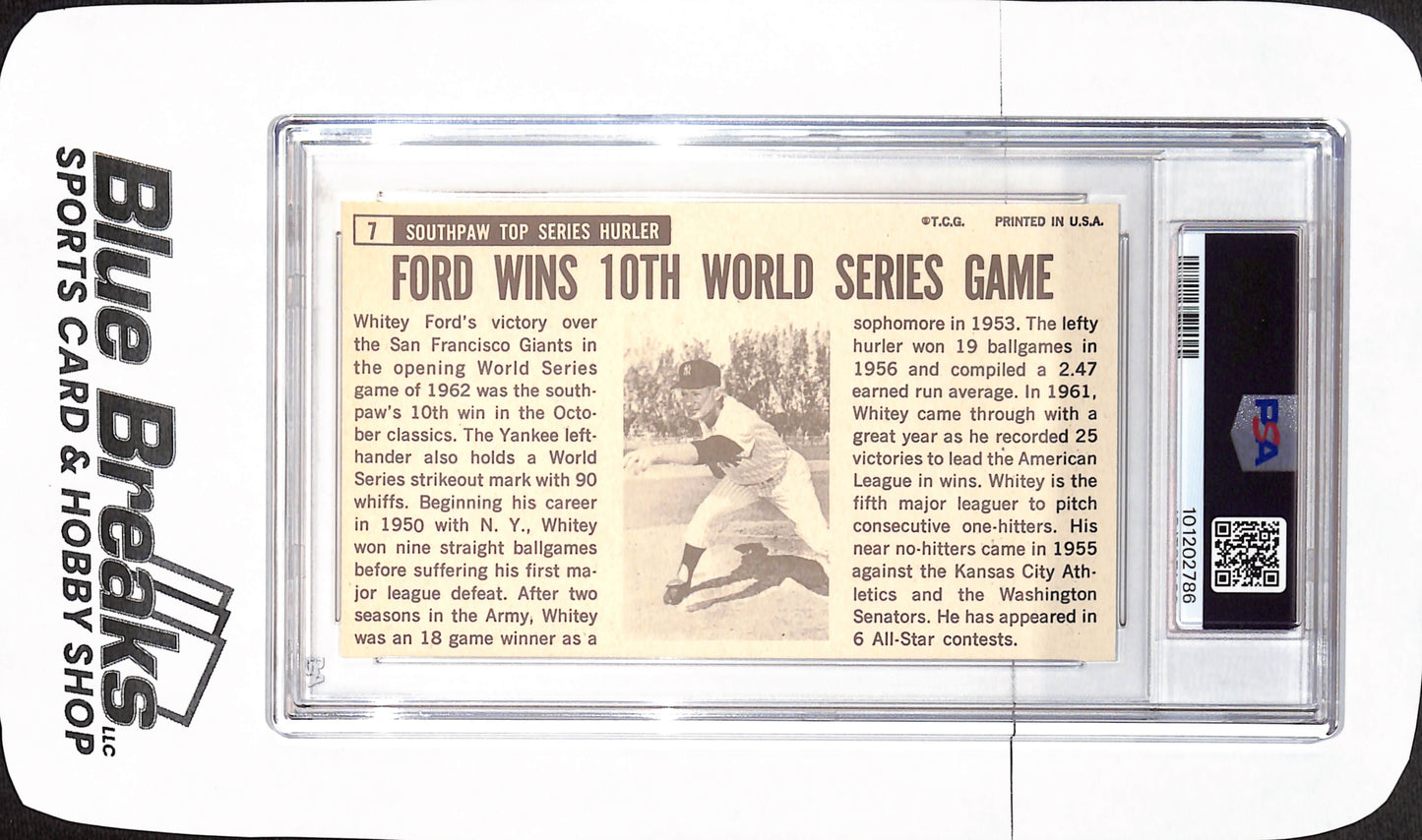 1964 Topps Giants - Whitey Ford - New York Yankees - Baseball - PSA 7 - #7