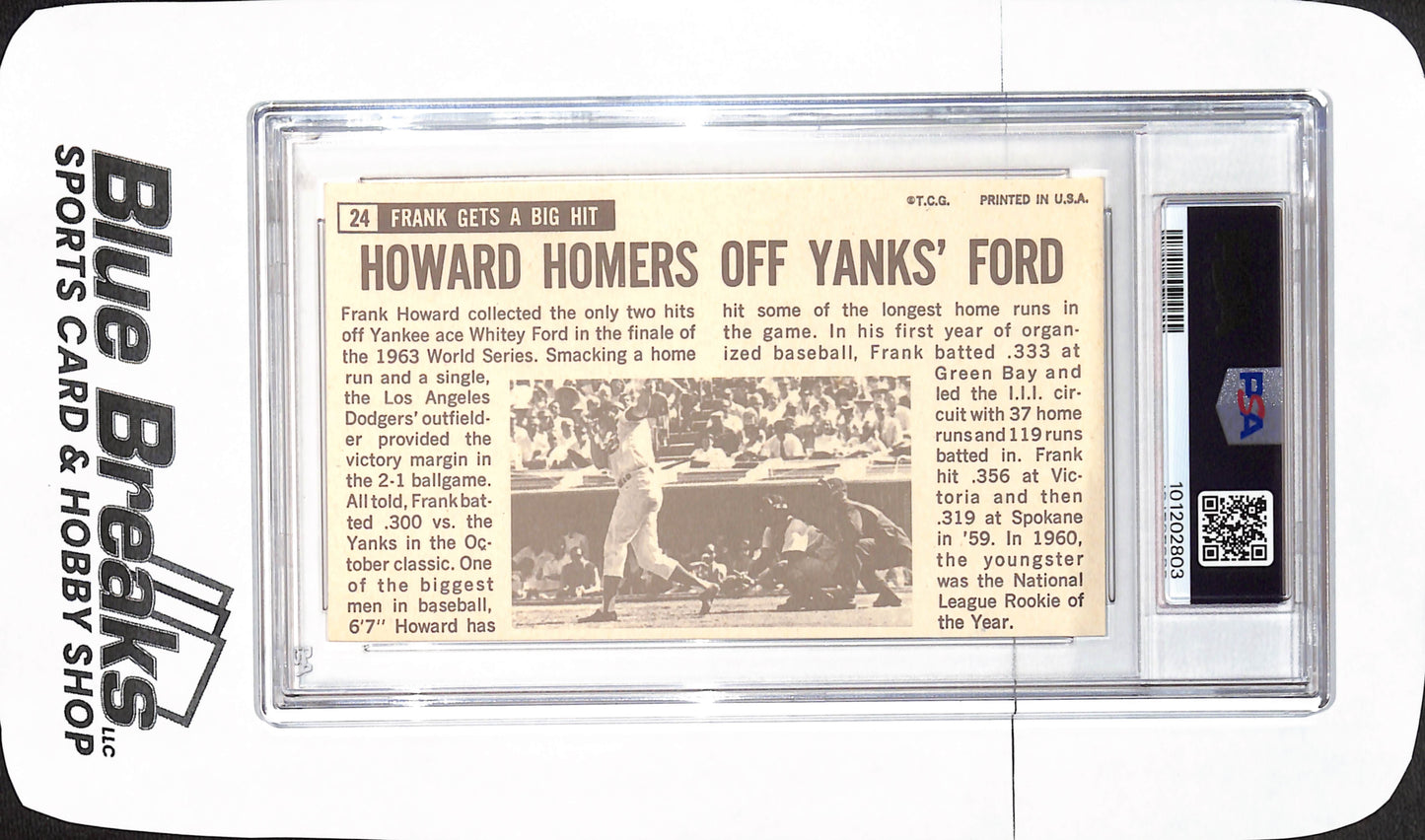 1964 Topps Giants - Frank Howard - Los Angeles Dodgers - Baseball - PSA 7 - #24