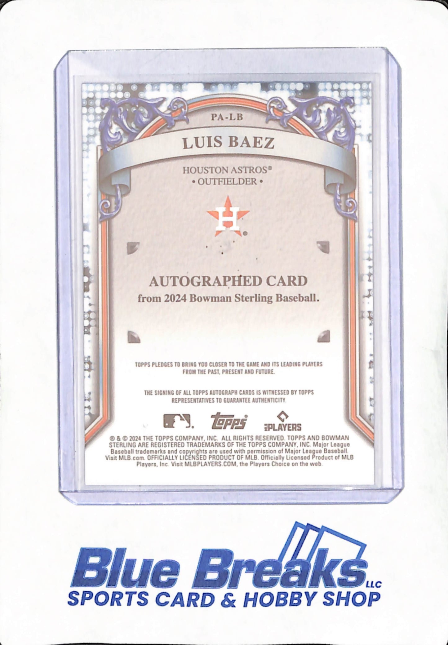 2024 Bowman Sterling - Luis Baez - Autograph - Houston Astros - Baseball - #PA-LB