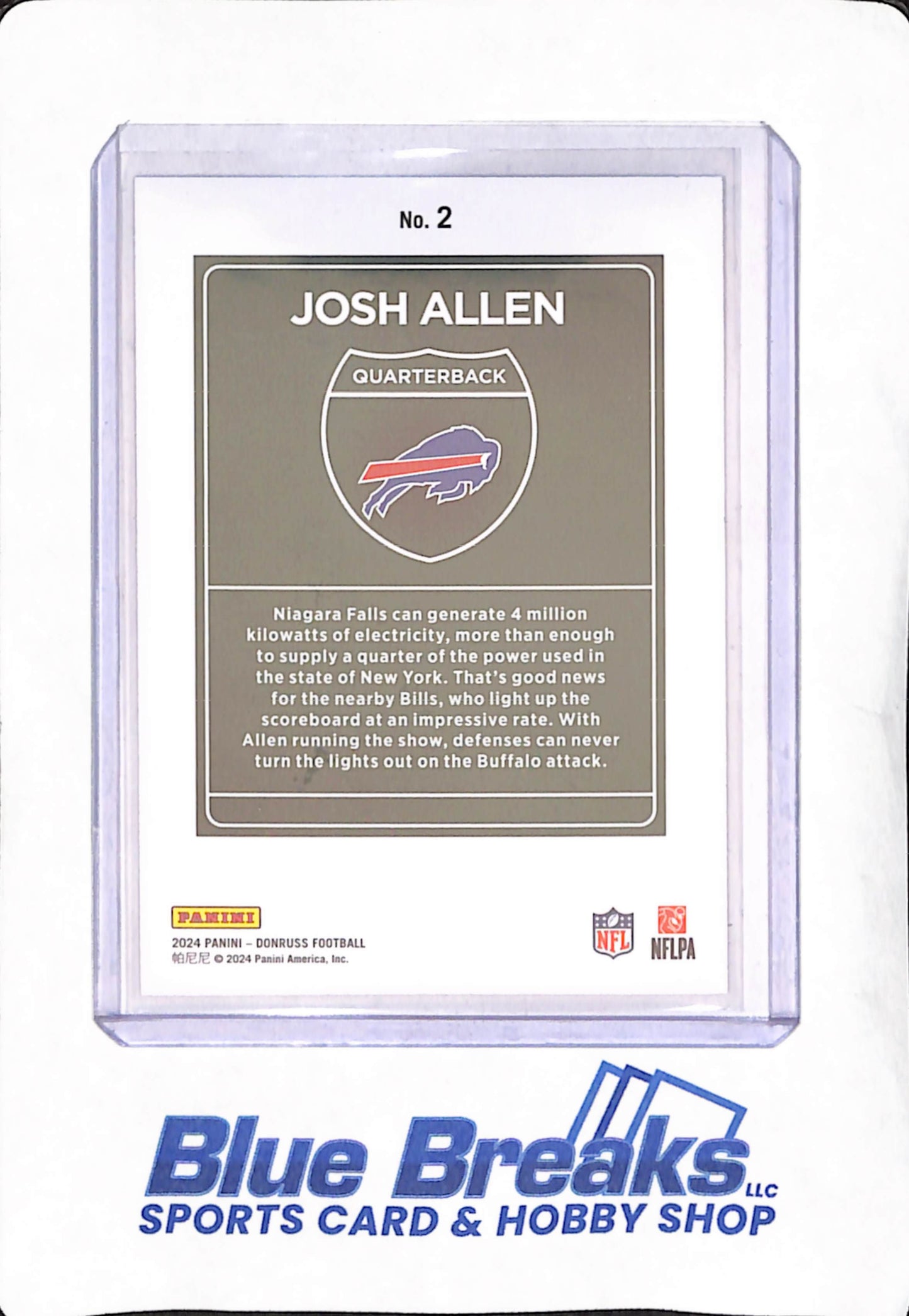 2024 Panini Donruss - Josh Allen - Downtown - Buffalo Bills - Football - #2