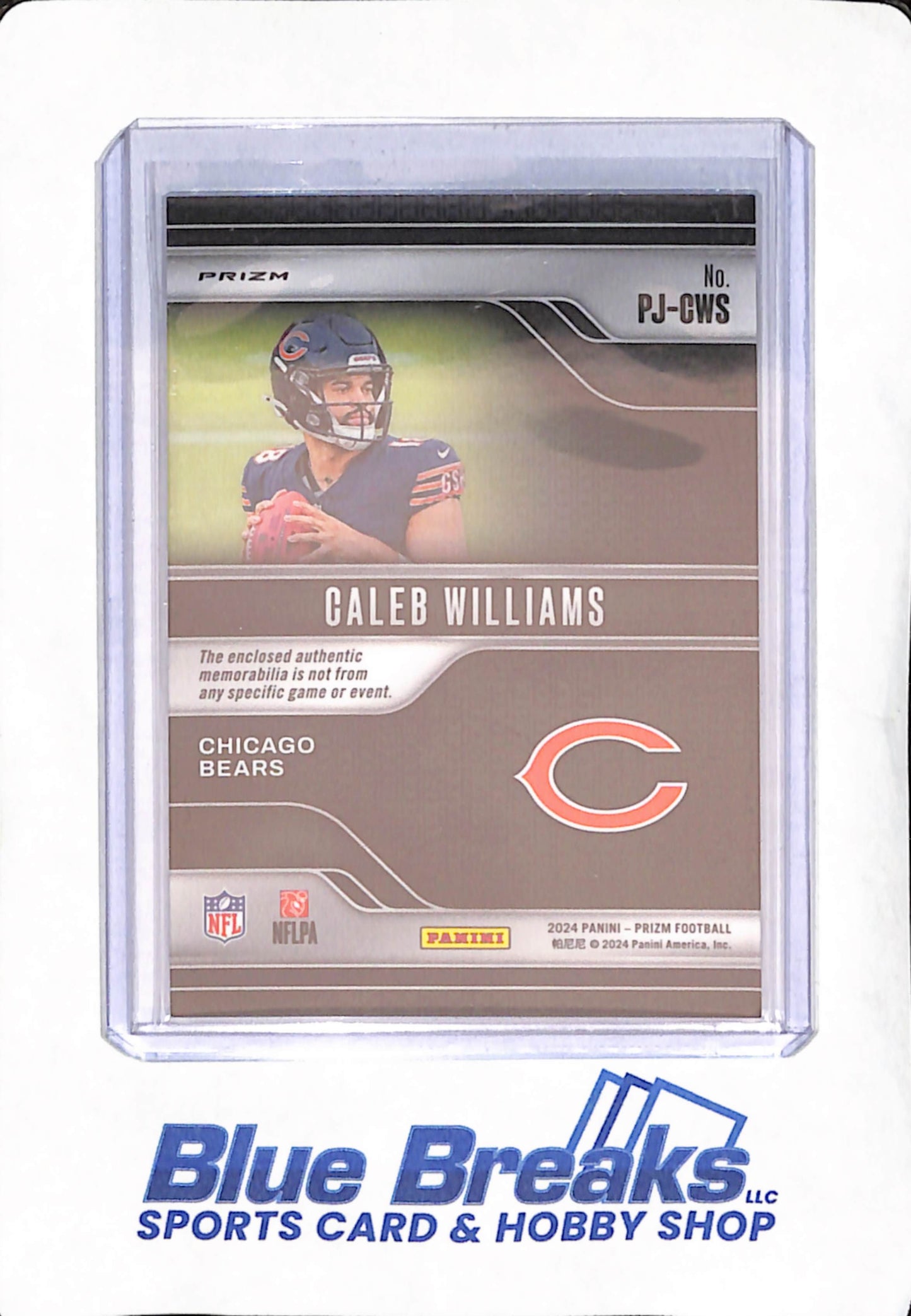 2024 Panini Prizm - Caleb Williams - Premier Jerserys - Green Pulsar - Chicago Bears- Football - RC - #PJ-CWS