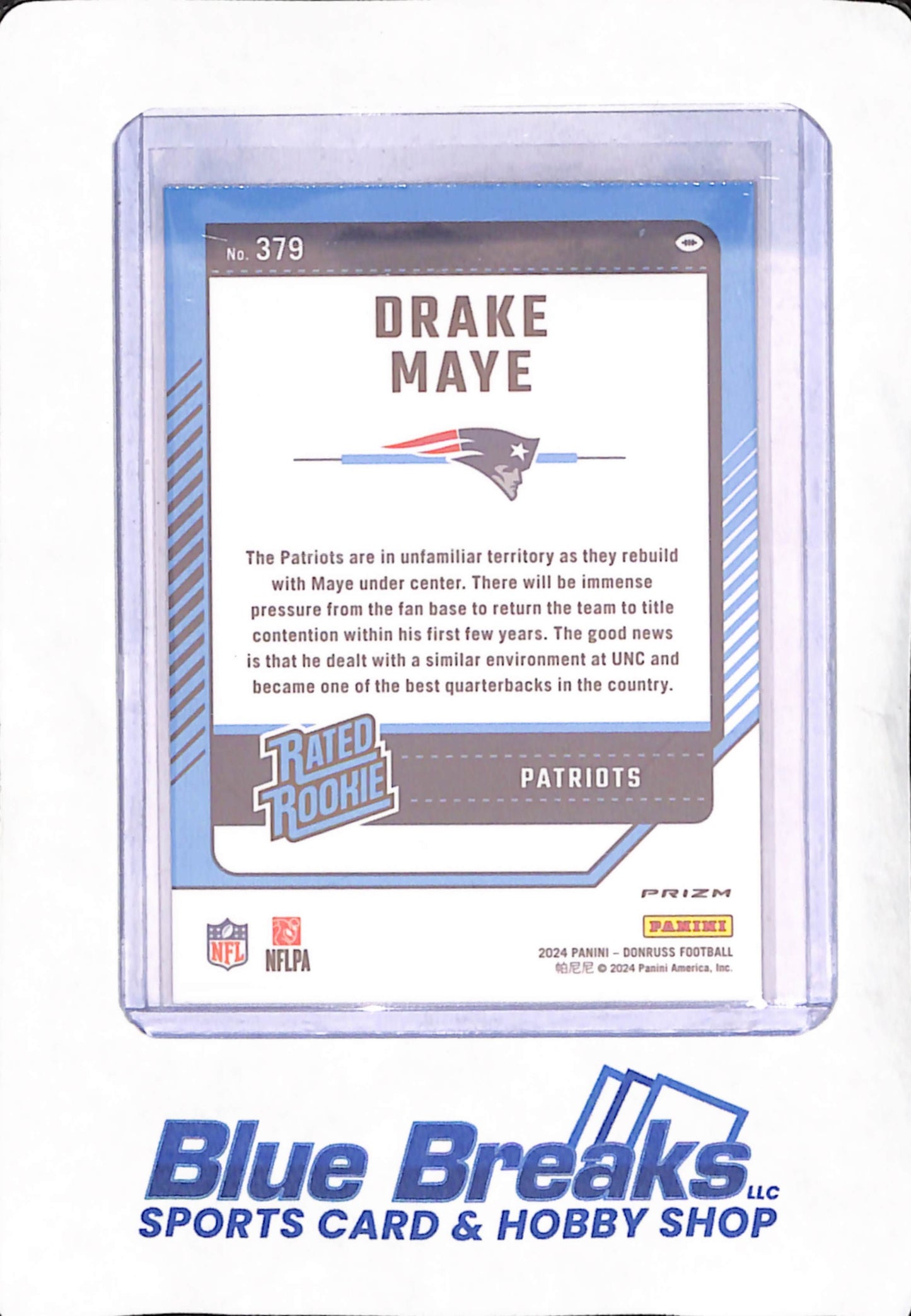 2024 Panini Donruss Optic - Drake Maye - Red Wave Prizm - New England Patriots - Rated Rookie - Football - #379