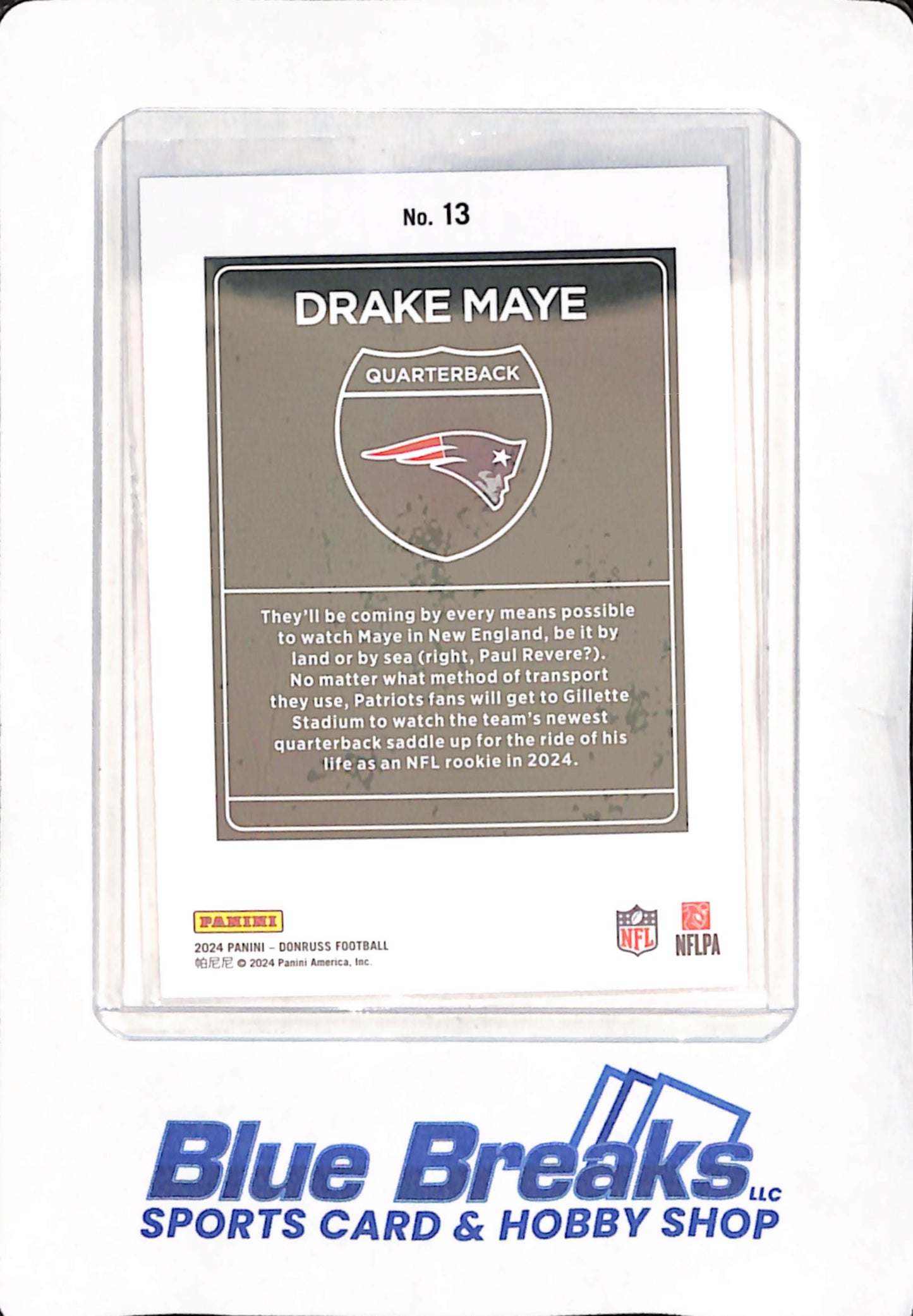 2024 Panini Donruss - Drake Maye - Downtown - New England Patriots - RC - Football - #13