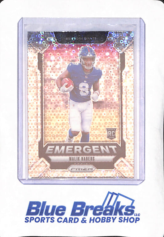 2024 Panini Prizm - Malik Nabers - Emergent Disco - New York Giants - RC - Football - #6