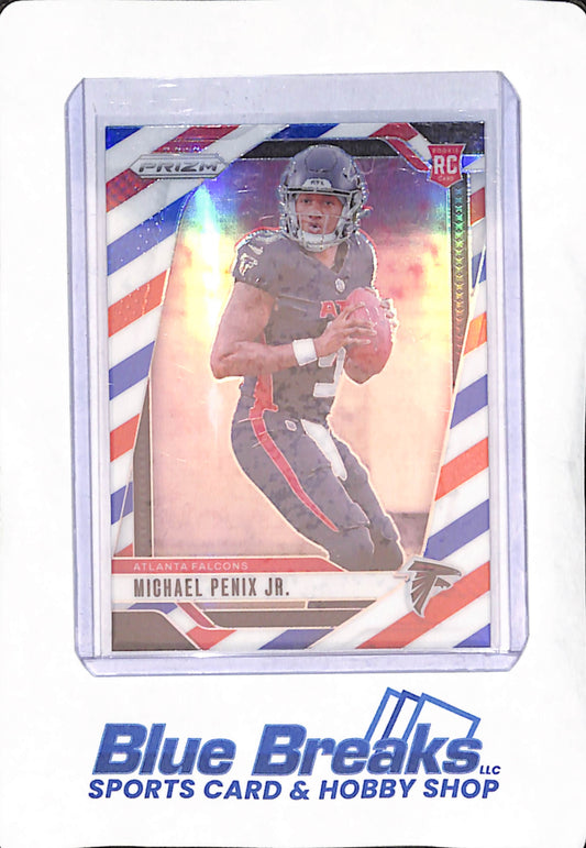2024 Panini Prizm - Michael Penix Jr. - Red, White & Blue - RC - Atlanta Falcons - Football - #378