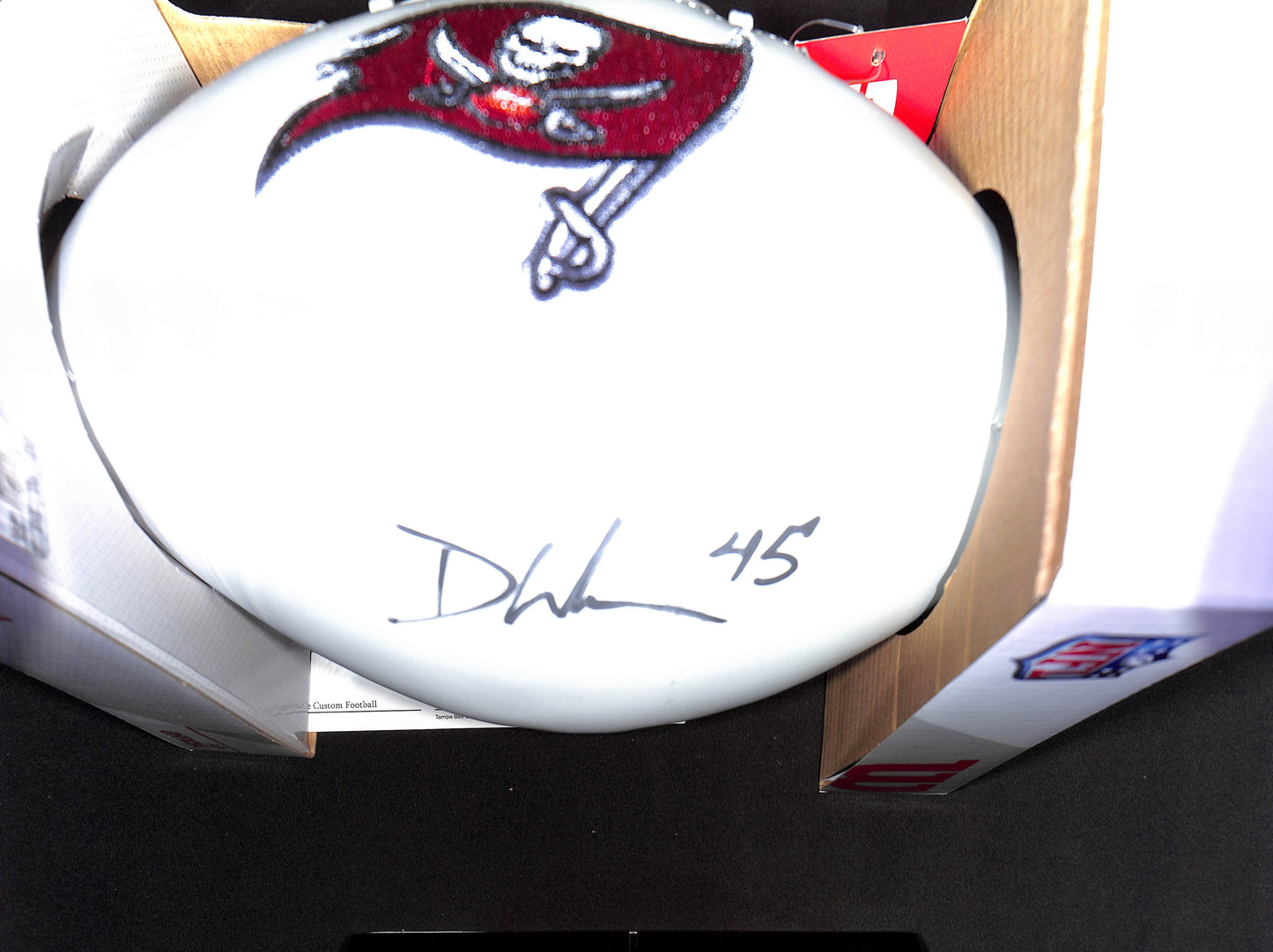 Autographed Football - Devon White - Tampa Bay Buccaneers - Football - COA
