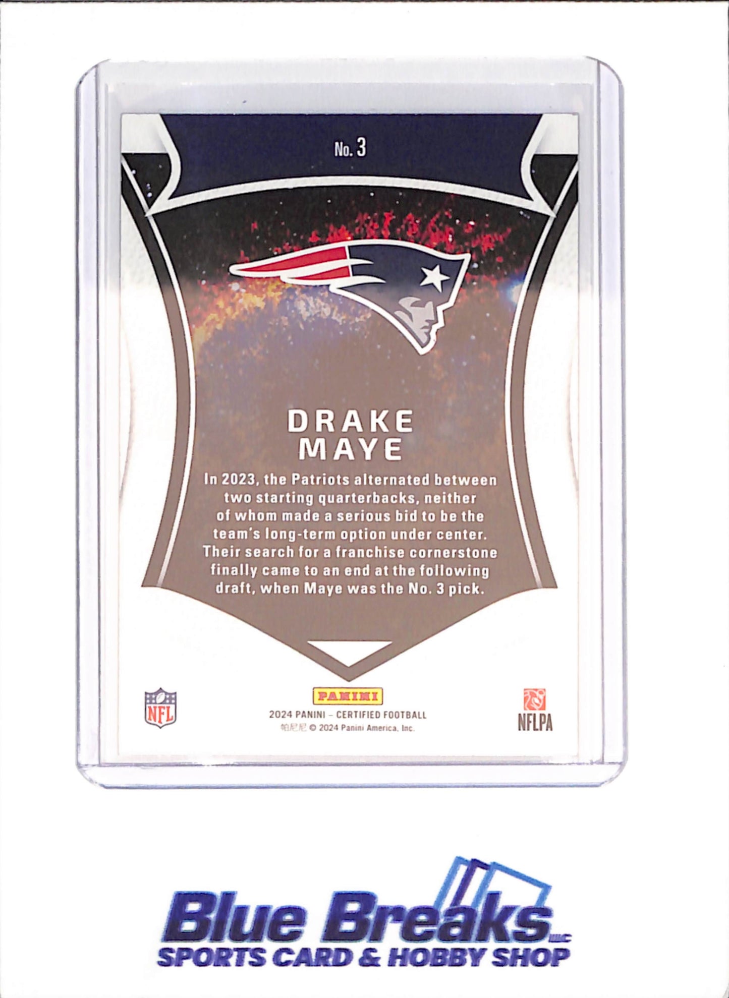 2024 Panini Certified - Drake Maye - Pink Mirror - Certified Rookies - 142/199 - New England Patriots - Football - #3