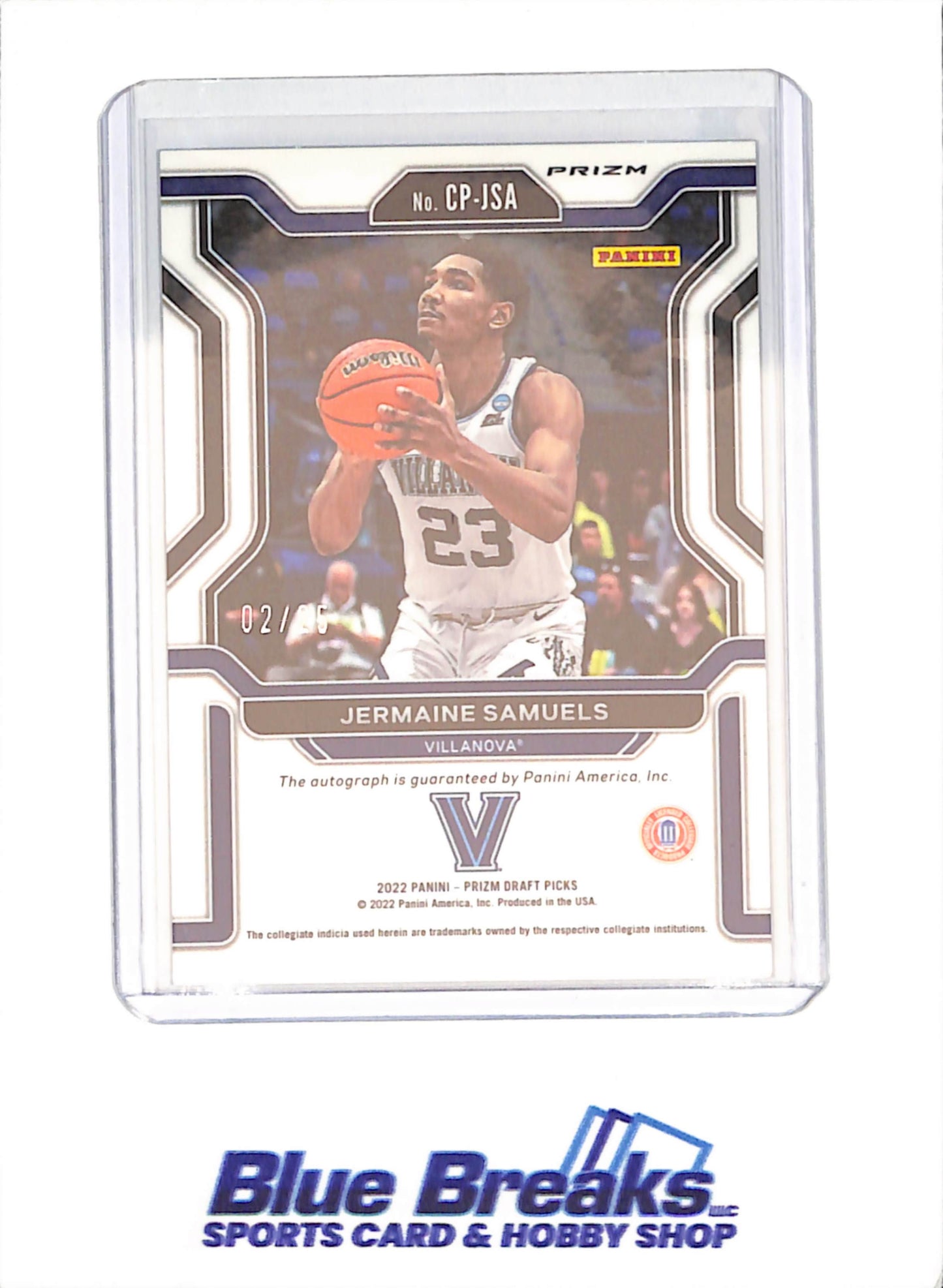 2022-23 Panini Prizm Draft Picks - Jermaine Samuels - RC - Penmanship Auto - 2/25 - Villanova - Basketball - #CP-JSA