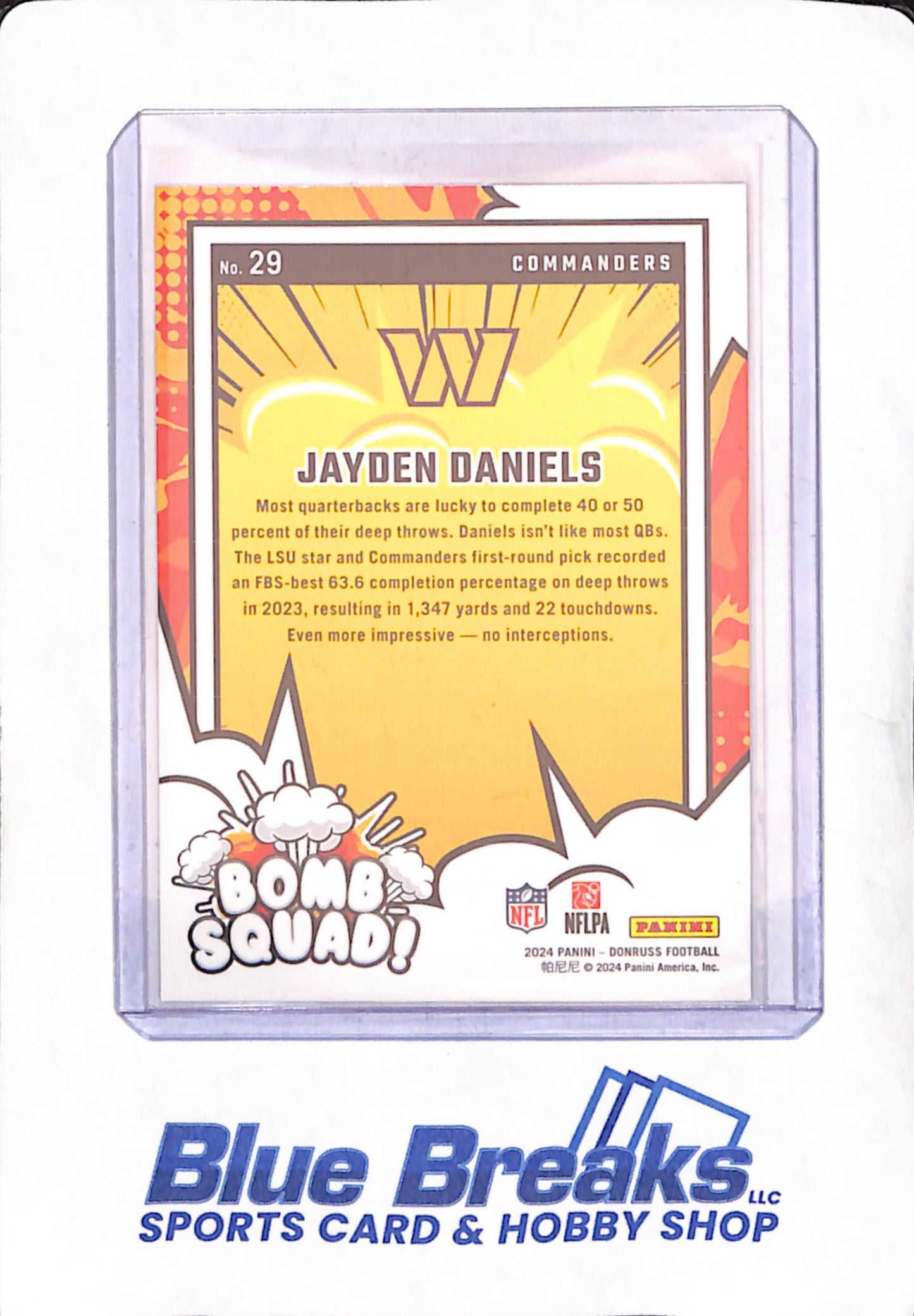 2024 Panini Donruss Bomb Squad - Jayden Daniels - Washington Commanders - Football - #29