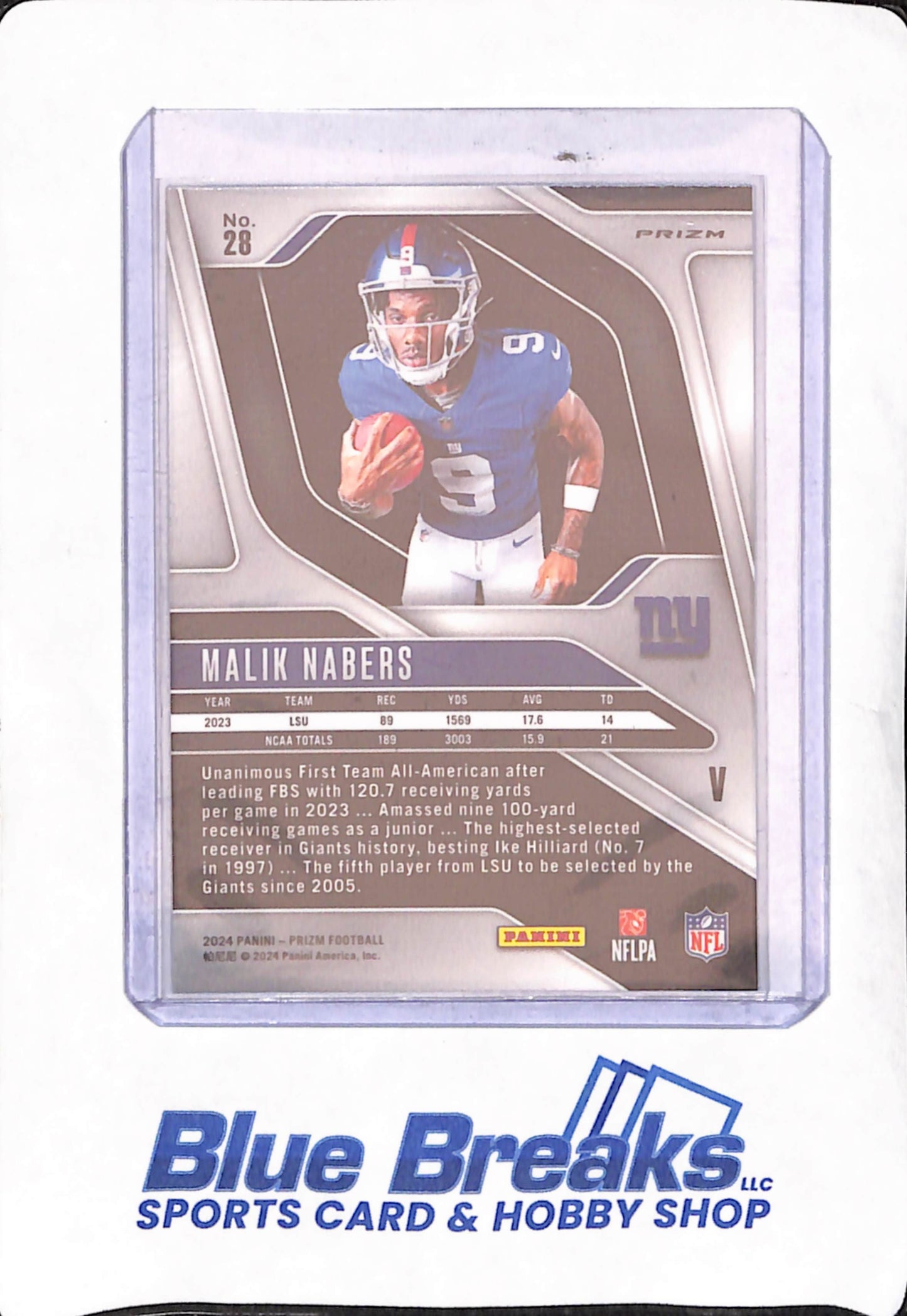 2024 Panini Prizm - Malik Nabers - Rookie Variation - New York Giants - Football - #28