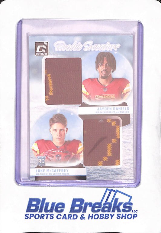 2024 Panini Donruss Rookie Sweaters - Jayden Daniels - Luke McCaffrey - Washington Commanders - Football - #RHD-WAS