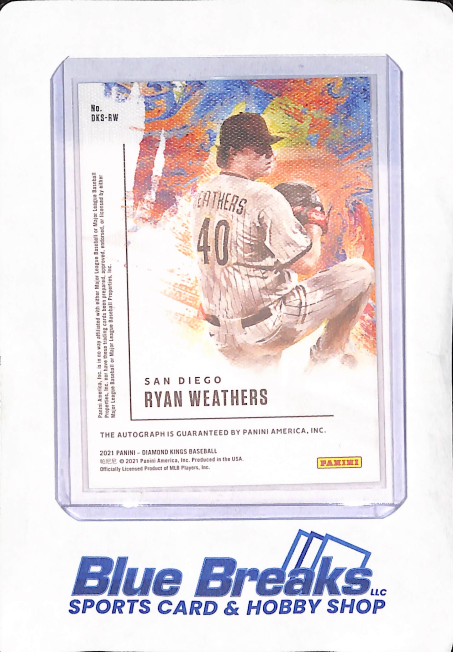 2021 Panini Diamond Kings - Ryan Weathers - Autograph - San Diego Padres - Baseball - 16/99 - #DKS-RW