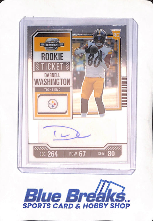 2023 Panini Contenders Optic - Rookie Tickets - Darnell Washington - auto - RC - #160 - Steelers - Football