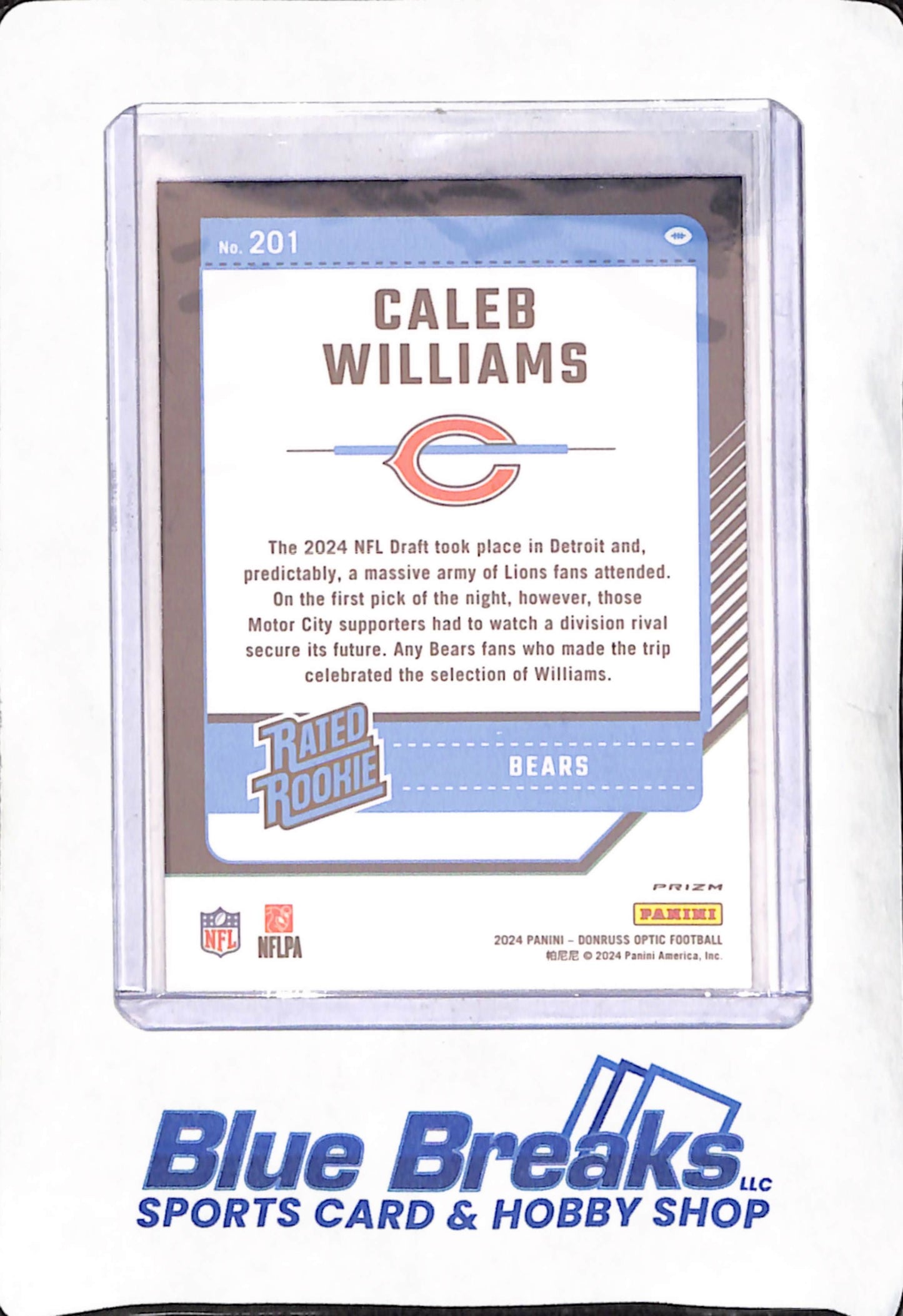 2024 Panini Donruss Optic - Caleb Williams - Pink Rated Rookie - Chicago Bears - Football - #201