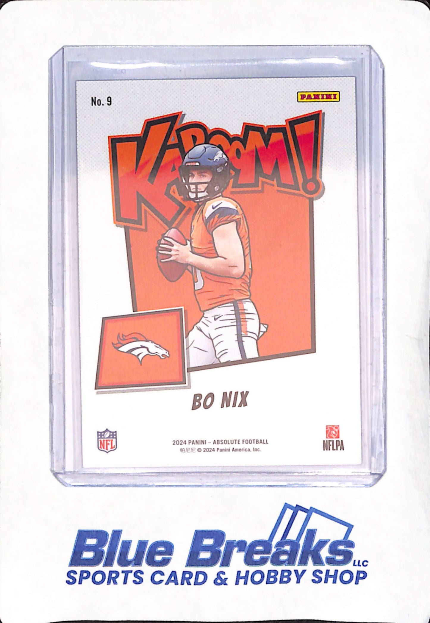 2024 Panini Absolute - Bo Nix - Kaboom - Denver Broncos - RC - Football - #9
