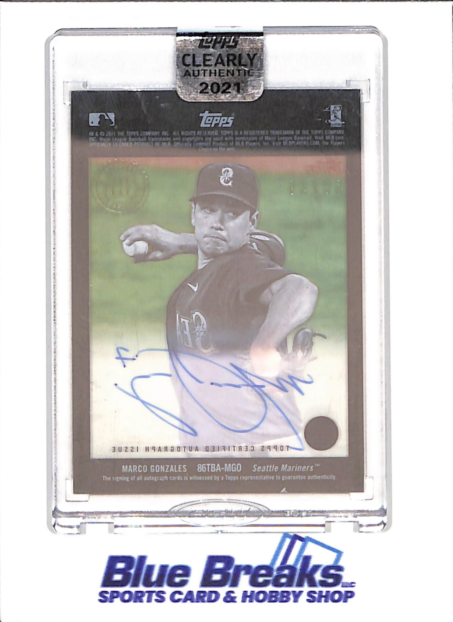 2021 Topps Clearly Authentic - Marco Gonzalez - Autograph - 58/99 - Seattle Mariners - Baseball